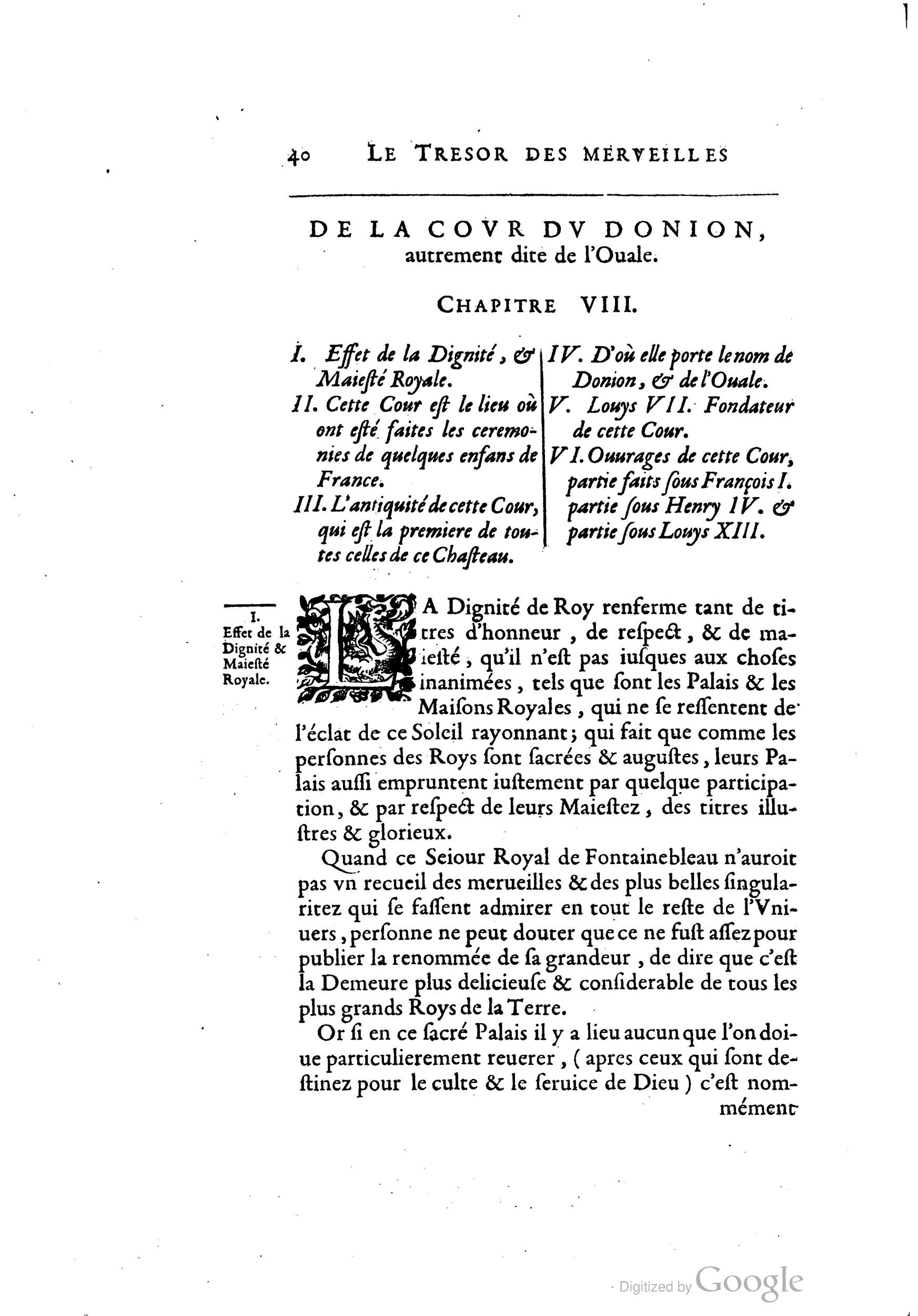 1642 - Sébastien Cramoisy - Trésor des merveilles de la maison royale de Fontainebleau - BM Lyon 1642 - Sébastien Cramoisy - Trésor des merveilles de la maison royale de Fontainebleau - BM Lyon