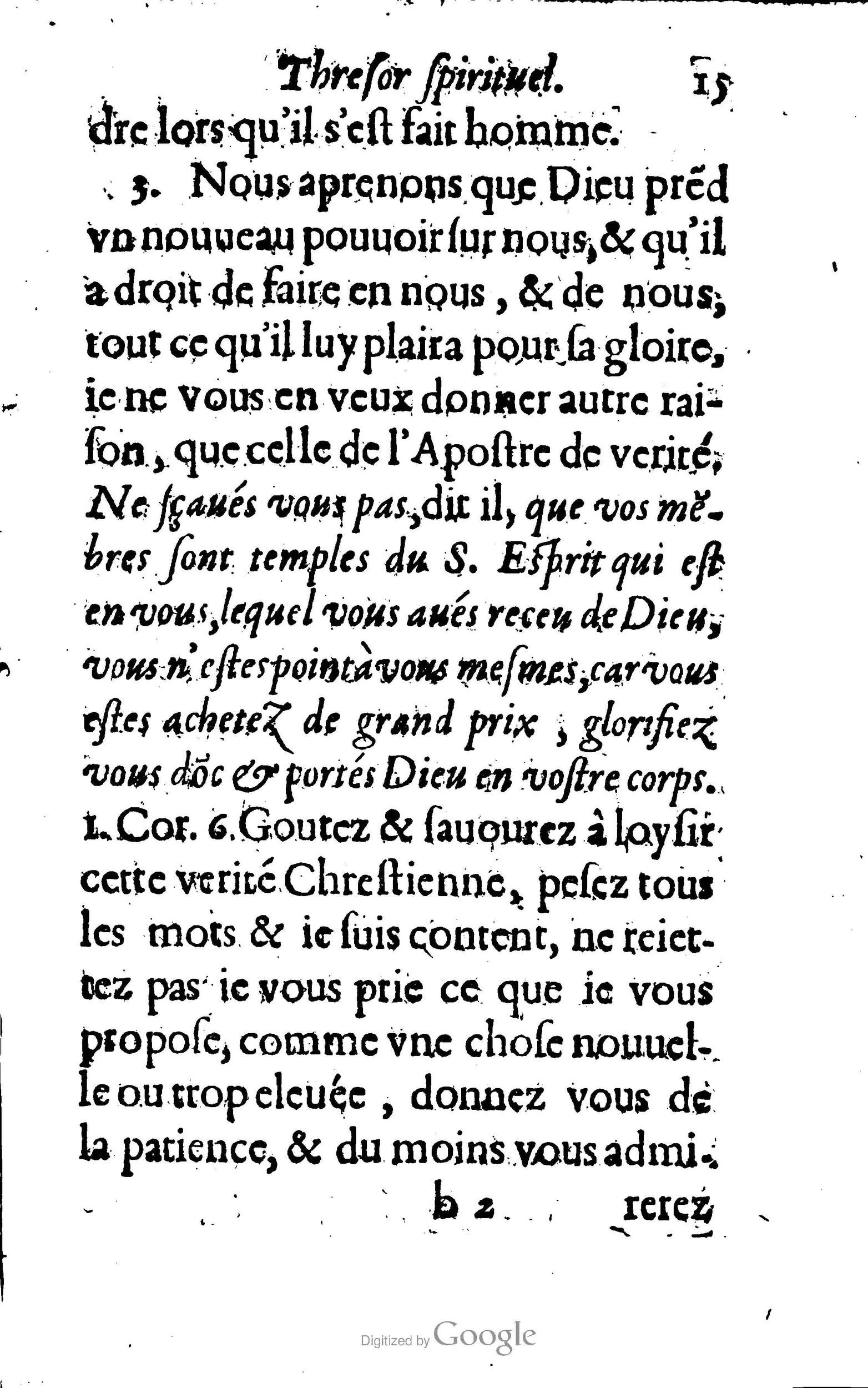 1633 - François Waudré - Trésor spirituel contenant les excellences du christianisme - BM Lyon