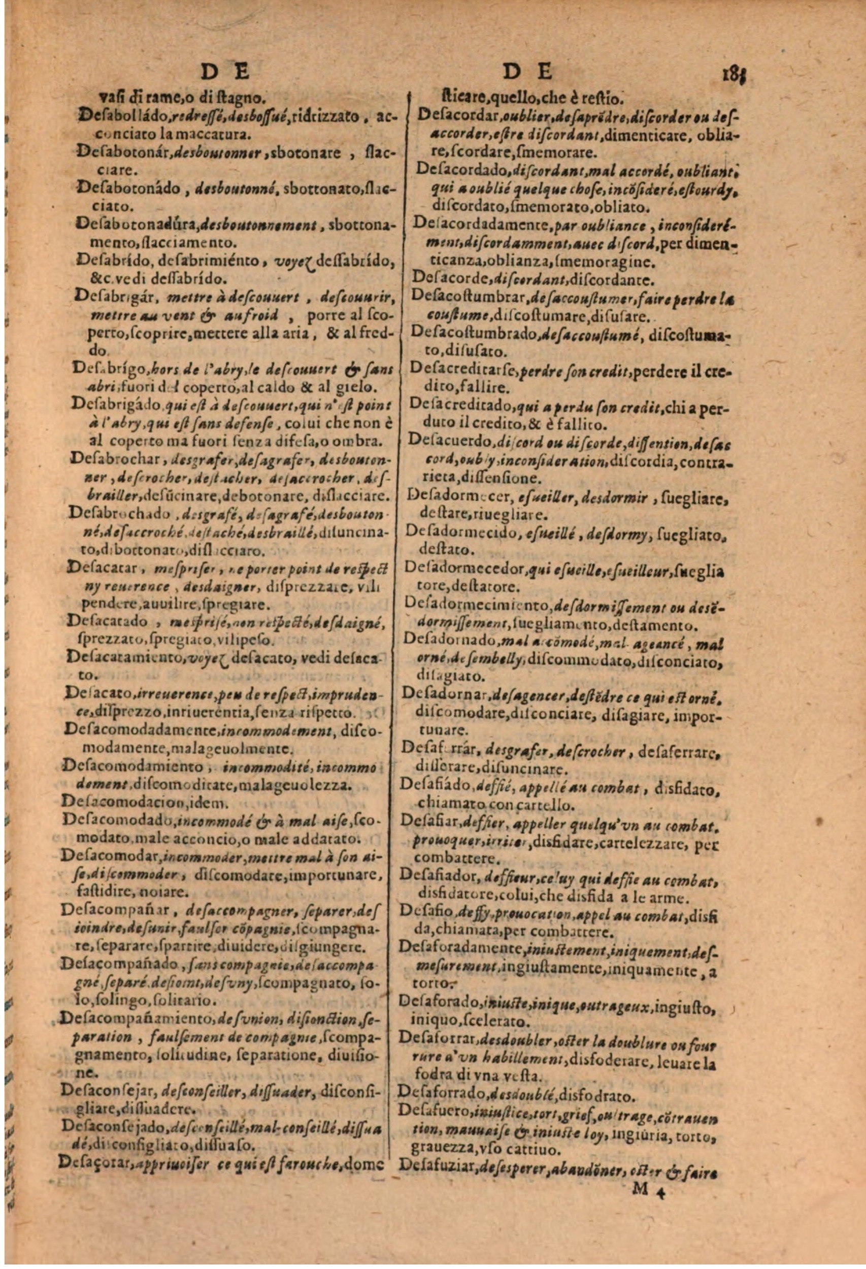 1606 - Samuel Crespin - Thresor des trois langues, francoise, italiene et espagnolle - BSB Munich