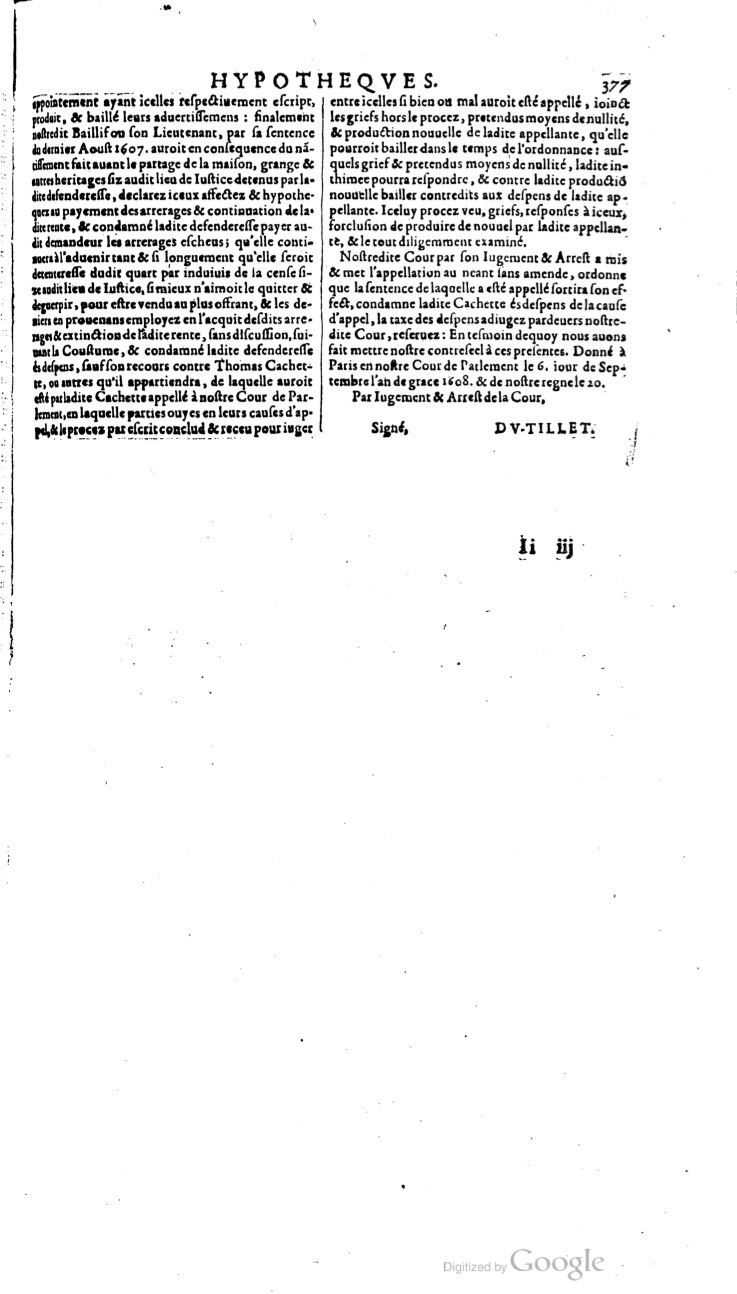 1629 - Veuve Nicolas Buon - Trésor du droit français (21754 T. 2) - BM Lyon
