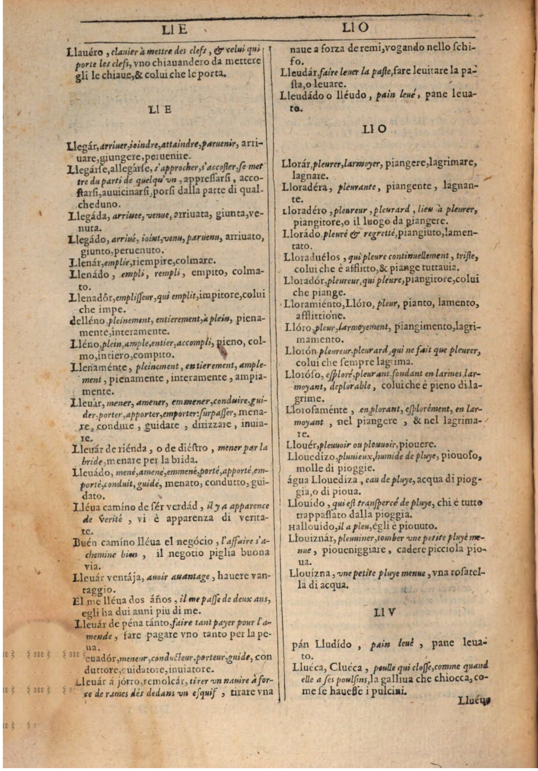 1609 - Philippe Albert et Alexandre Pernet - Trésor des trois langues française, italienne et espagnole (Première partie) - BSB Munich