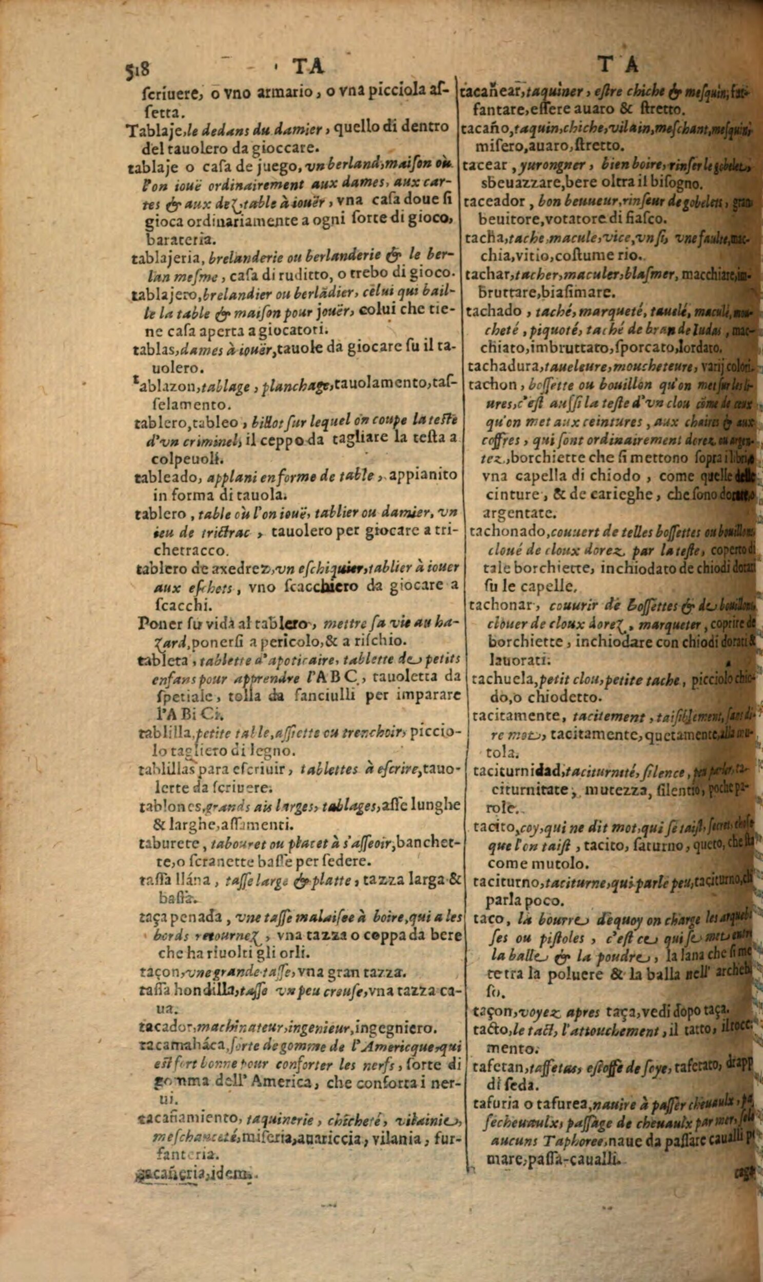 1617 - Samuel Crespin - Trésor des trois langues espagnole, française et italienne (Première partie) - Regensburg