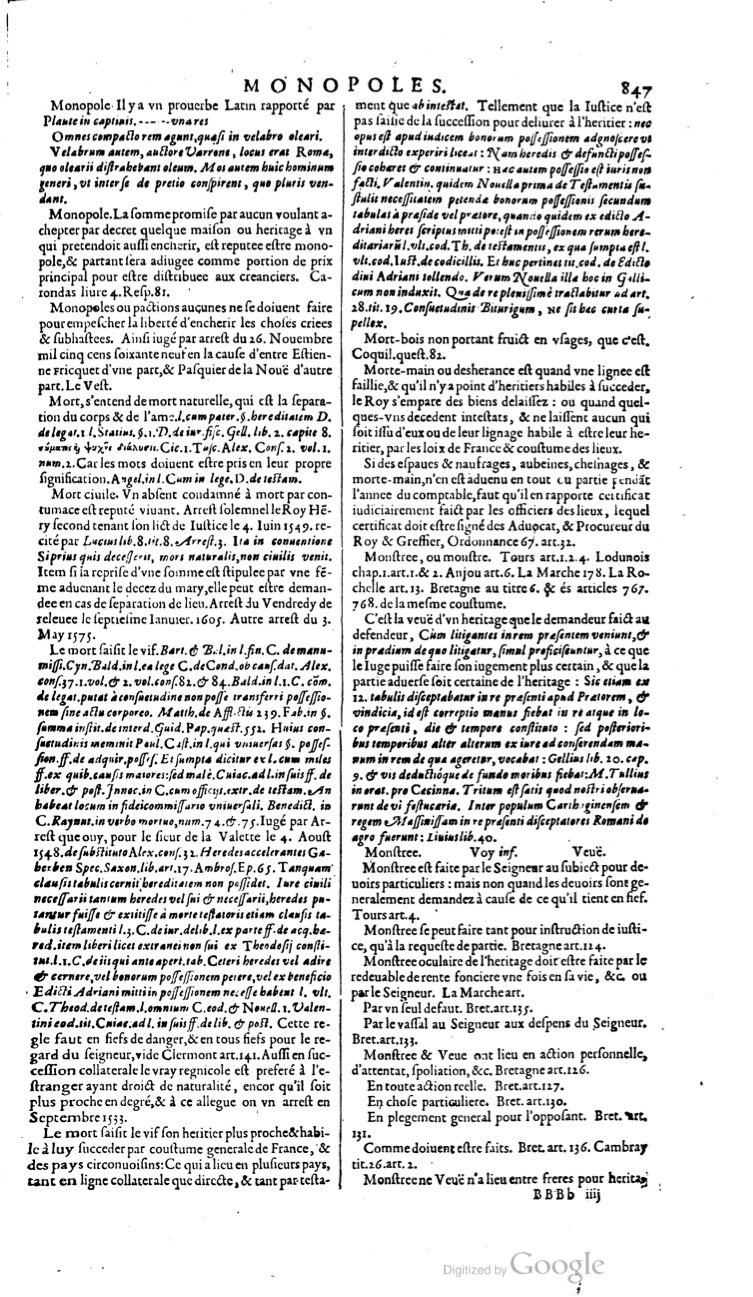 1629 - Veuve Nicolas Buon - Trésor du droit français (21754 T. 2) - BM Lyon