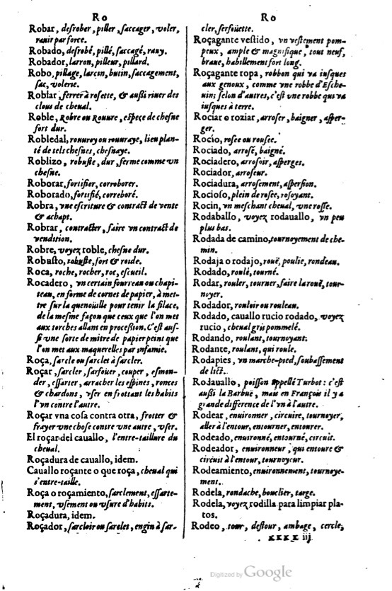 1621 - Adrian Tiffaine - Trésor des deux langues espagnole et française - BM Lyon
