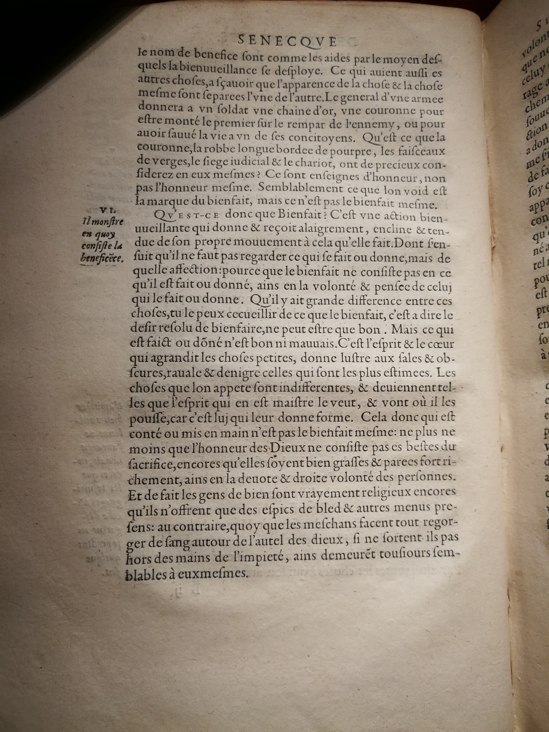 1595 - Jean Houzé - Œuvres morales et mêlées de Sénèque, Trésor de philosophie morale - T. 1 - BnF
