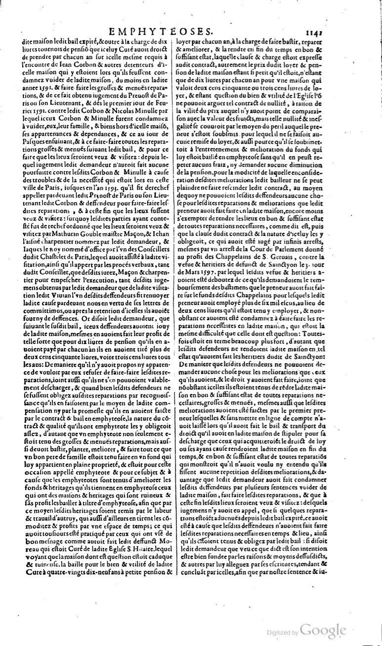 1629 - Veuve Nicolas Buon - Trésor du droit français (21754 T. 1) - BM Lyon