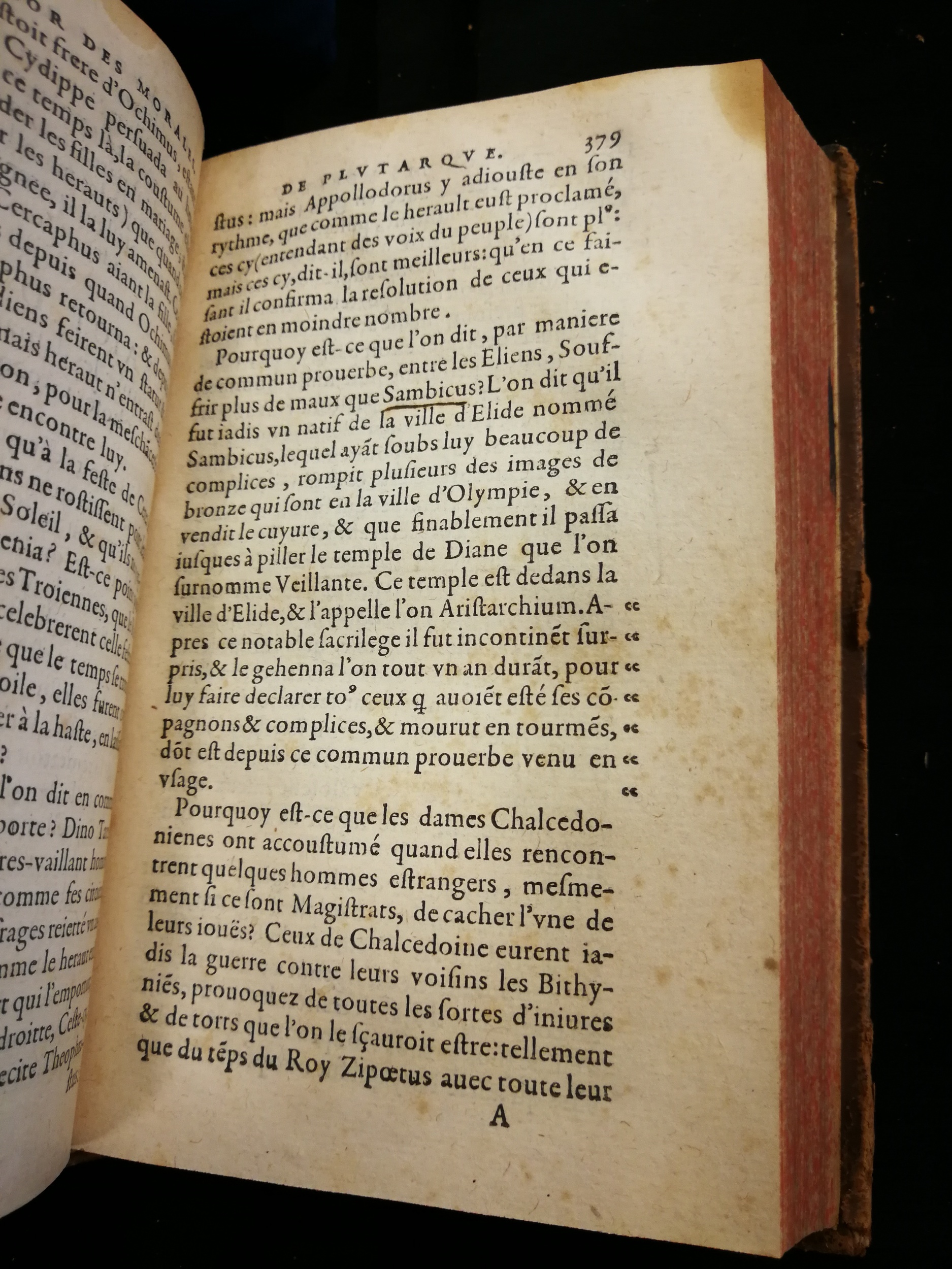 1577 - Jean Poupy - Trésor des morales de Plutarque - Les Méjanes, Aix-en-Provence