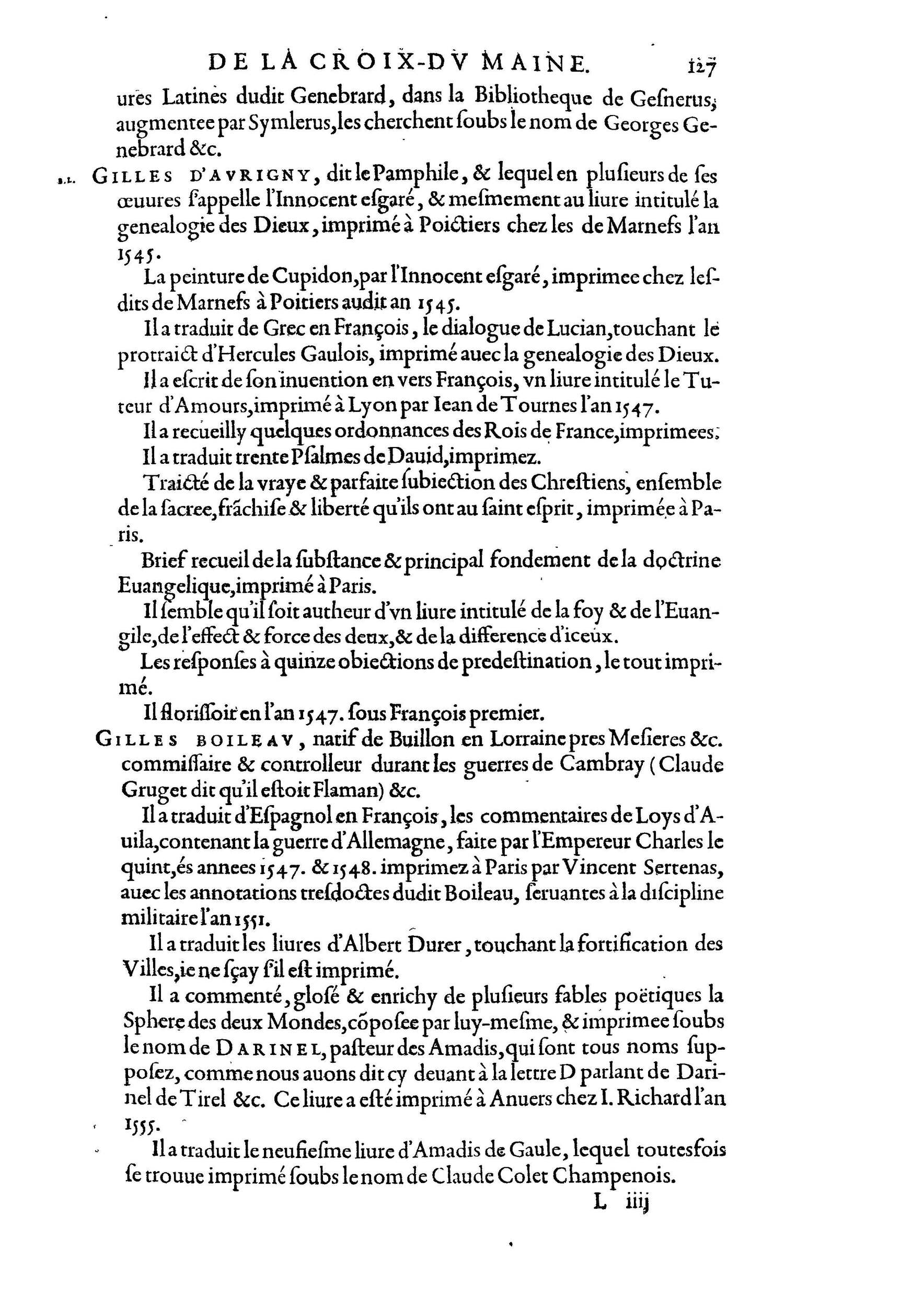 1584 - Abel L&#039;Angelier - Bibliothèques françaises - BnF