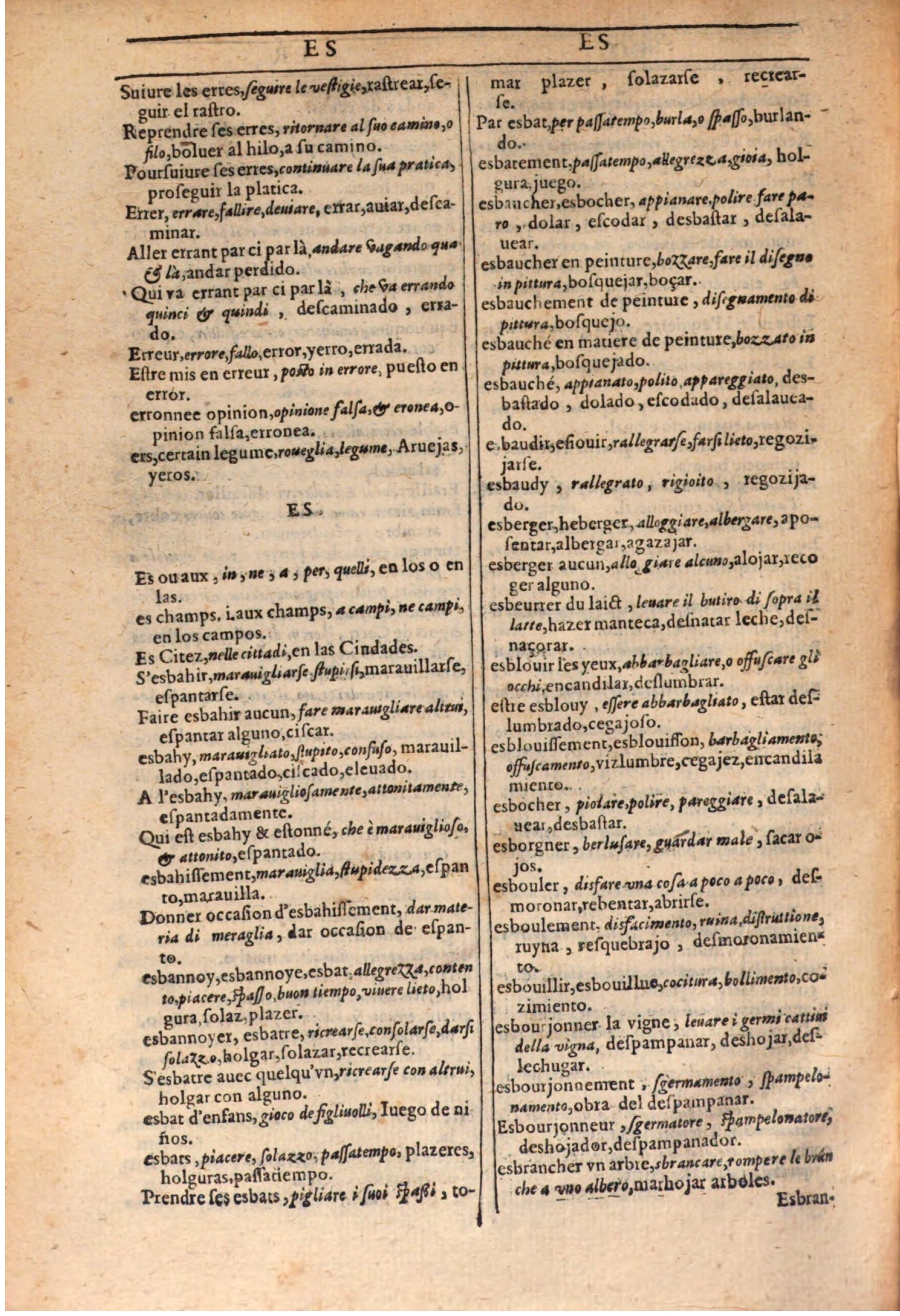 1609 - Philippe Albert et Alexandre Pernet - Trésor des trois langues française, italienne et espagnole (Seconde partie) - BSB Munich 1609 - Philippe Albert et Alexandre Pernet - Trésor des trois langues française, italienne et espagnole (Seconde partie) - BSB Munich