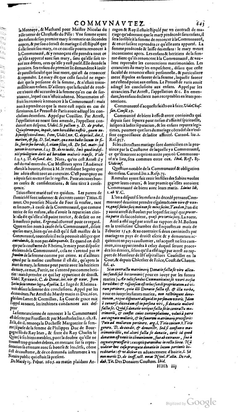 1629 - Veuve Nicolas Buon - Trésor du droit français (29620 T. 1) - BM Lyon