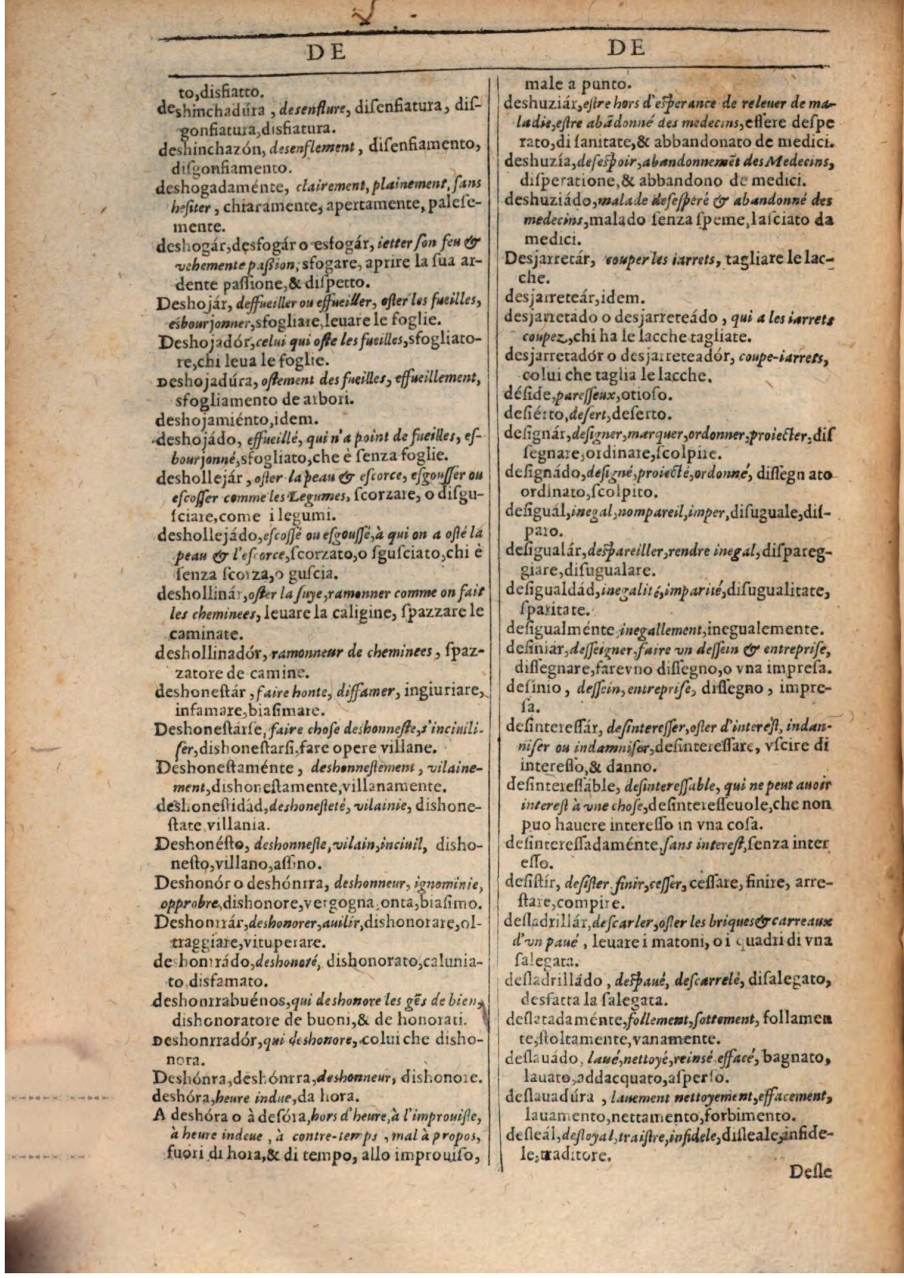 1609 - Philippe Albert et Alexandre Pernet - Trésor des trois langues française, italienne et espagnole (Première partie) - BSB Munich 1609 - Philippe Albert et Alexandre Pernet - Trésor des trois langues française, italienne et espagnole (Première partie) - BSB Munich