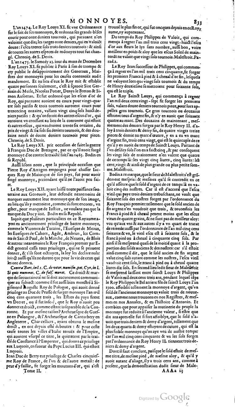 1629 - Veuve Nicolas Buon - Trésor du droit français (21754 T. 2) - BM Lyon