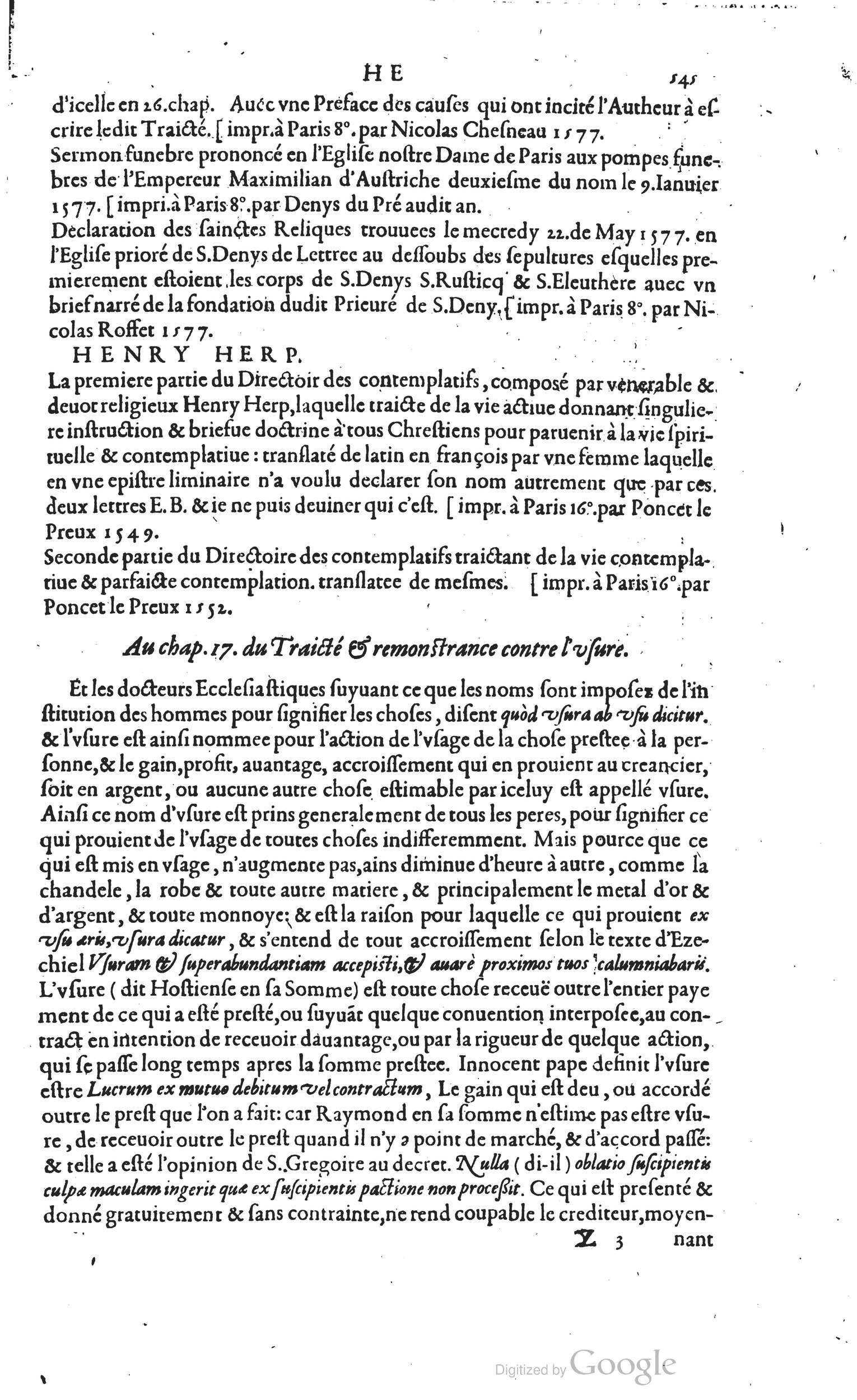1585 - Barthélemy Honorat - Bibliothèques françaises - BSB Munich