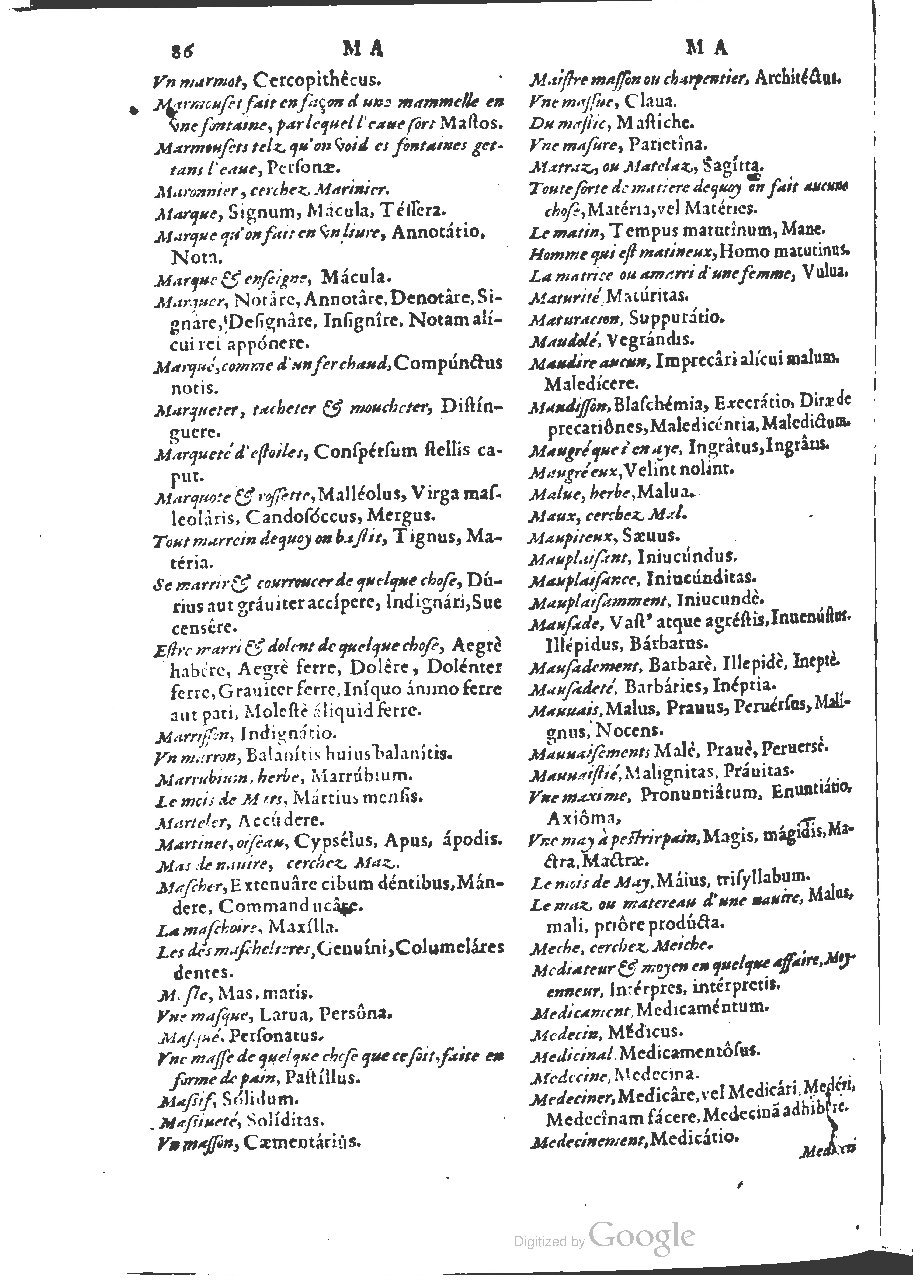 1564 - Henri Hylaire et Louis Cloquemin - Trésor des mots et traits français - BSB Munich