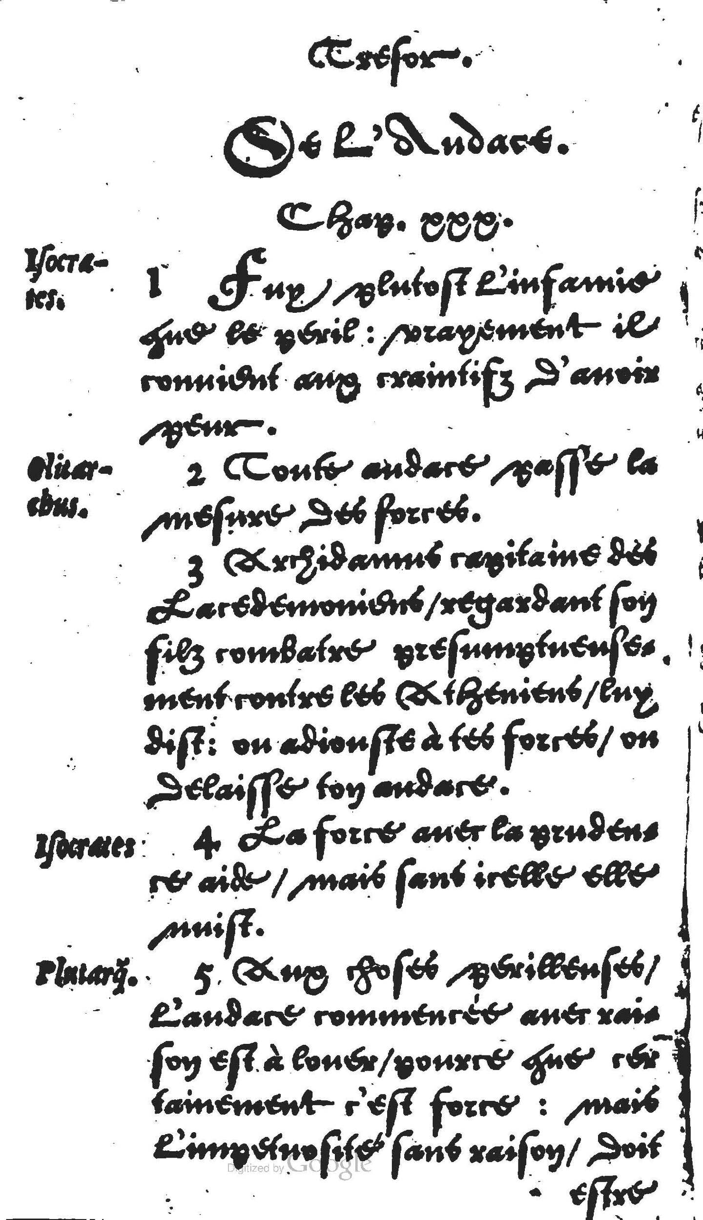 1560 - Jean Bellère - Trésor de vertu - Det Kongelige Bibliotek
