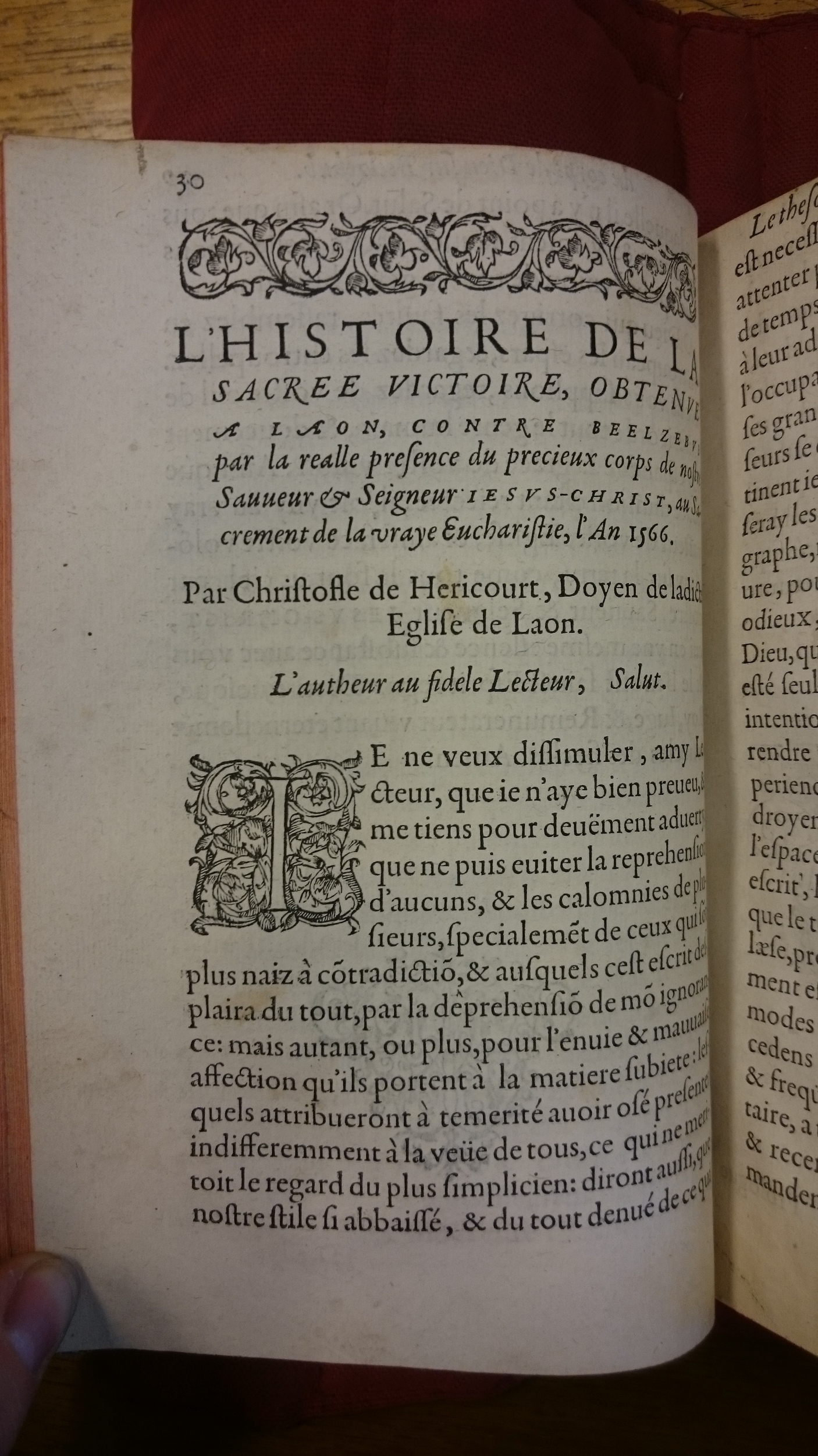 1578 - Nicolas Chesneau - Trésor et entière histoire de la triomphante victoire du corps de Dieu sur l’esprit malin - BM Lyon