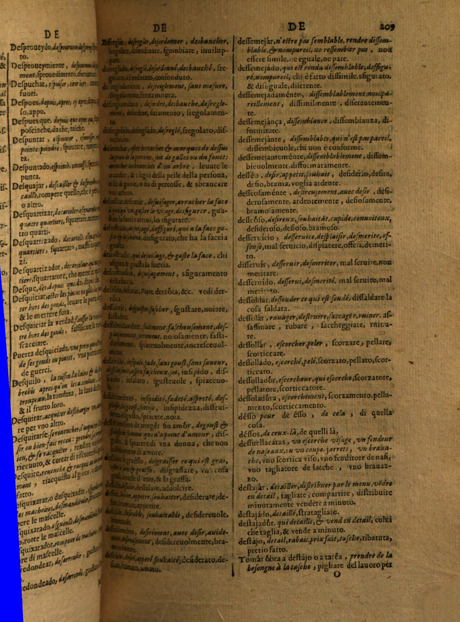 1617 - Samuel Crespin - Trésor des trois langues espagnole, française et italienne (Première partie) - Regensburg