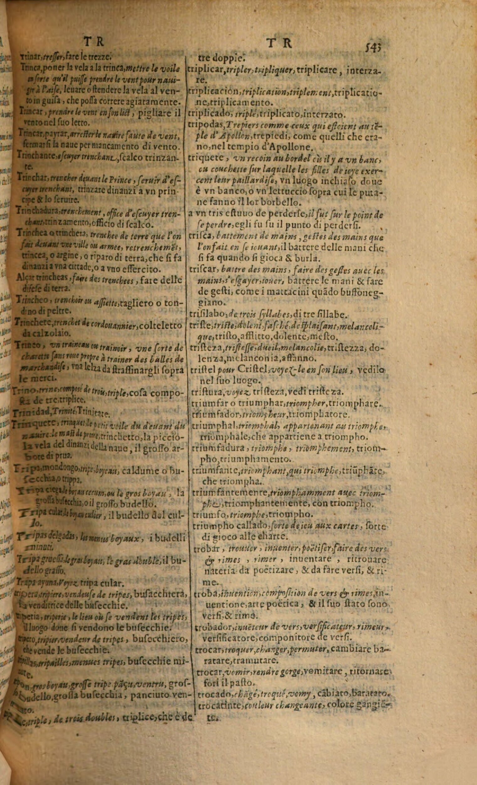 1617 - Samuel Crespin - Trésor des trois langues espagnole, française et italienne (Première partie) - Regensburg 1617 - Samuel Crespin - Trésor des trois langues espagnole, française et italienne (Première partie) - Regensburg
