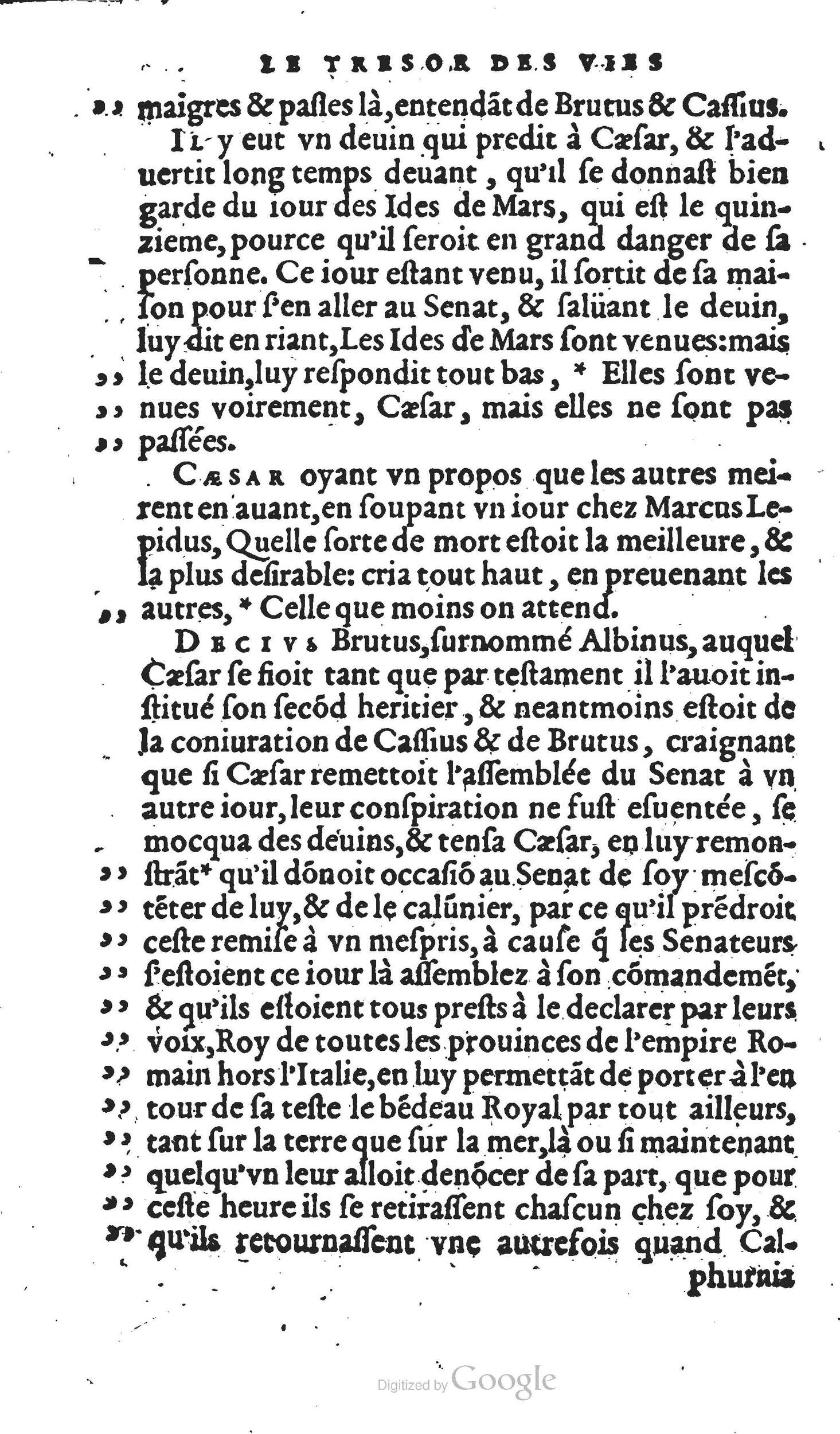 1567 - Willem Silvius - Trésor des vies de Plutarque - Anvers Musée Plantin-Moretus