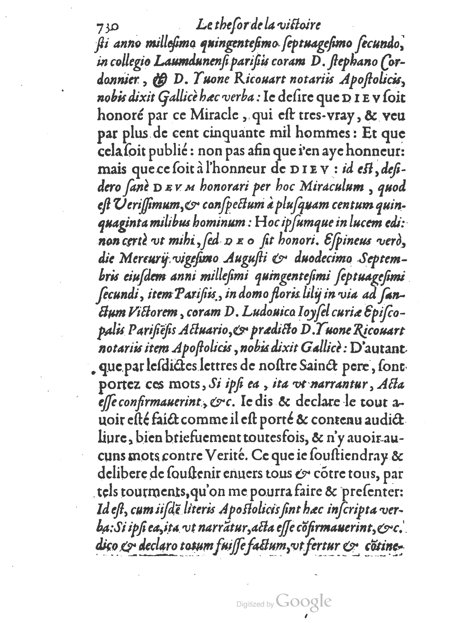 1578 - Nicolas Chesneau - Trésor et entière histoire de la triomphante victoire du corps de Dieu sur l’esprit malin - British Library 1578 - Nicolas Chesneau - Trésor et entière histoire de la triomphante victoire du corps de Dieu sur l’esprit malin - British Library