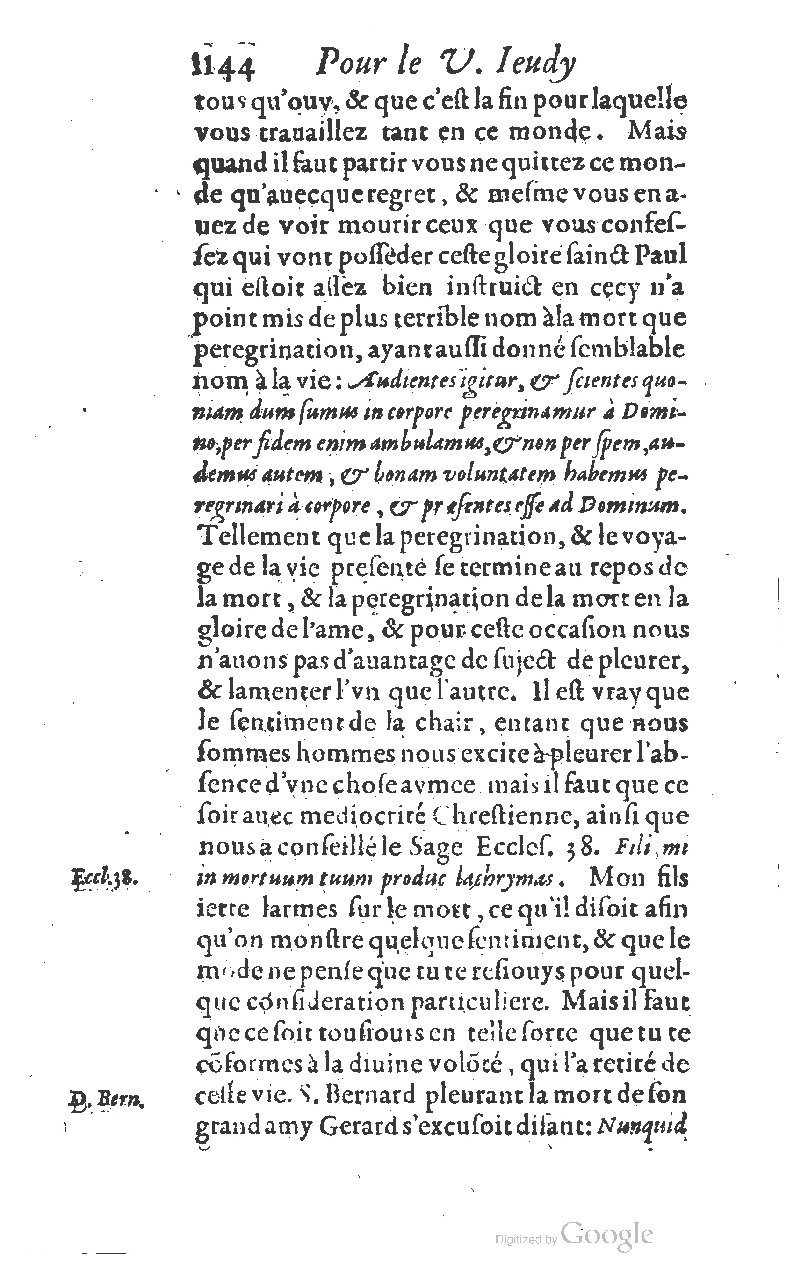 1607 - Nicolas Du Fossé - Trésor quadragésimal - T 01 - BM Lyon