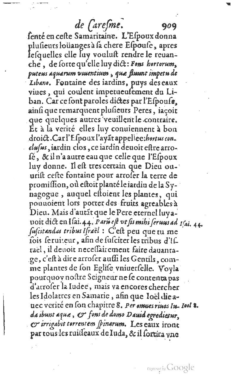 1607 - Nicolas Du Fossé - Trésor quadragésimal - T 01 - BM Lyon