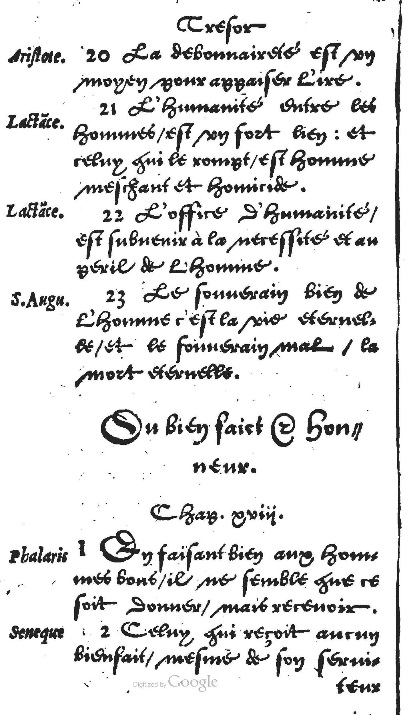 1560 - Jean Bellère - Trésor de vertu - Det Kongelige Bibliotek 1560 - Jean Bellère - Trésor de vertu - Det Kongelige Bibliotek