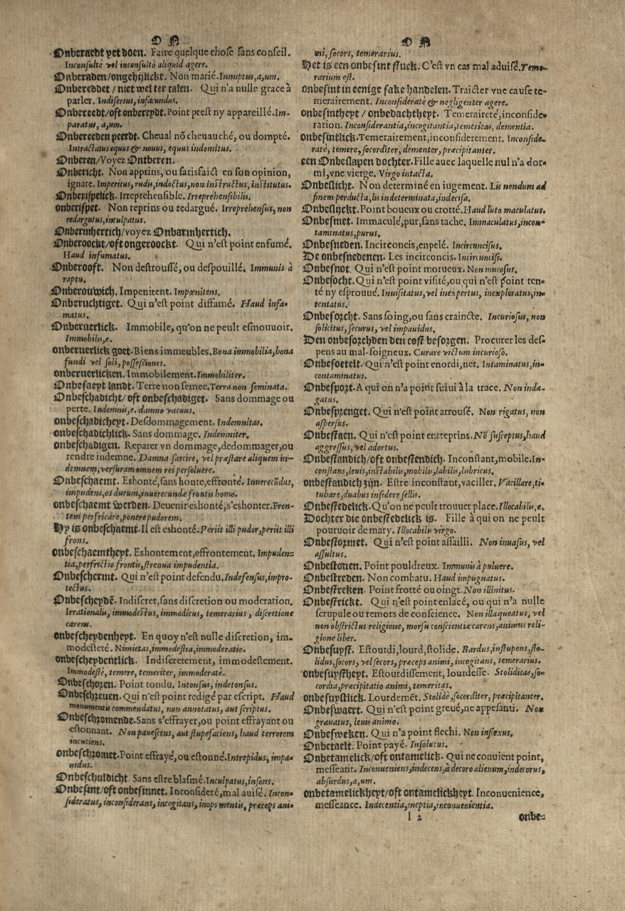 1573 - Christophe Plantin - Trésor du langage bas-allemand - Greifswald