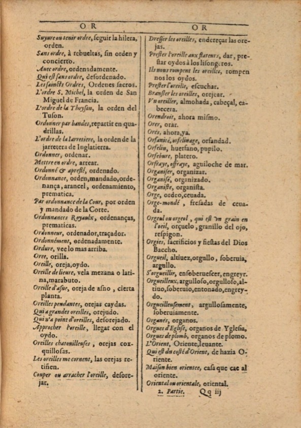 1607 - Marc Orry - Trésor des deux langues espagnole et française (Première et Seconde parties) - ÖNB Wien