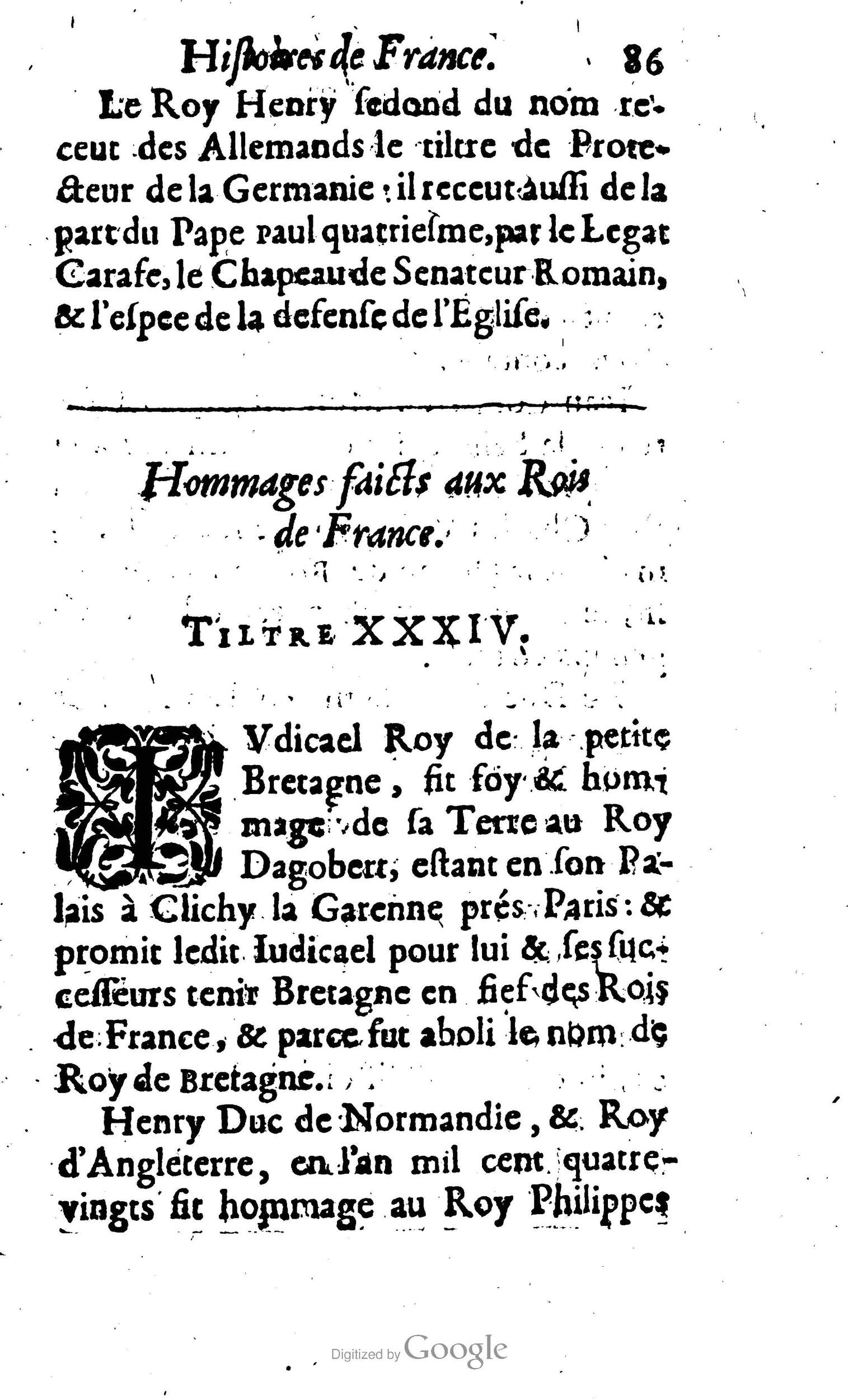1638 - Jean Corrozet - Trésor des histoires de France - BM Lyon
