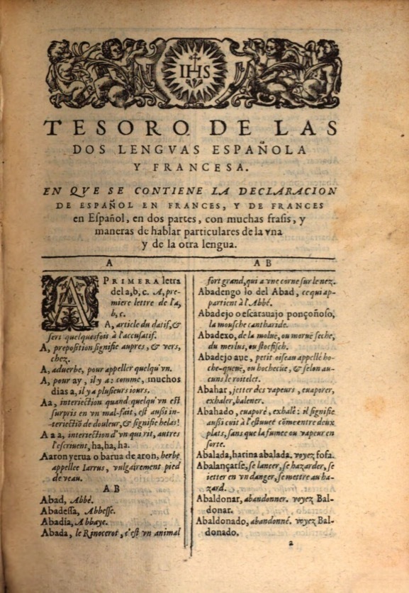 1607 - Marc Orry - Trésor des deux langues espagnole et française (Première et Seconde parties) - ÖNB Wien