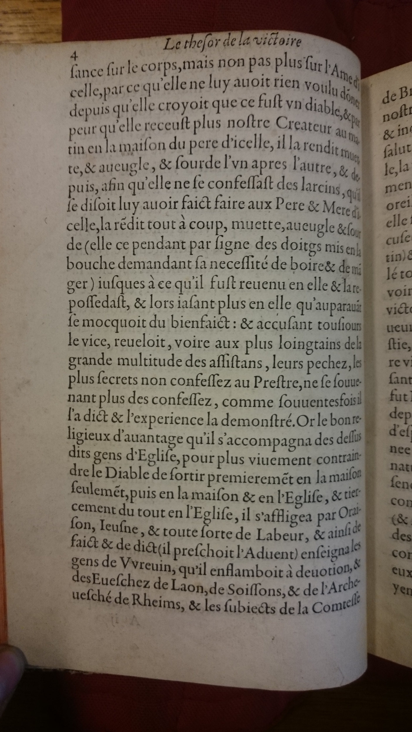 1578 - Nicolas Chesneau - Trésor et entière histoire de la triomphante victoire du corps de Dieu sur l’esprit malin - BM Lyon