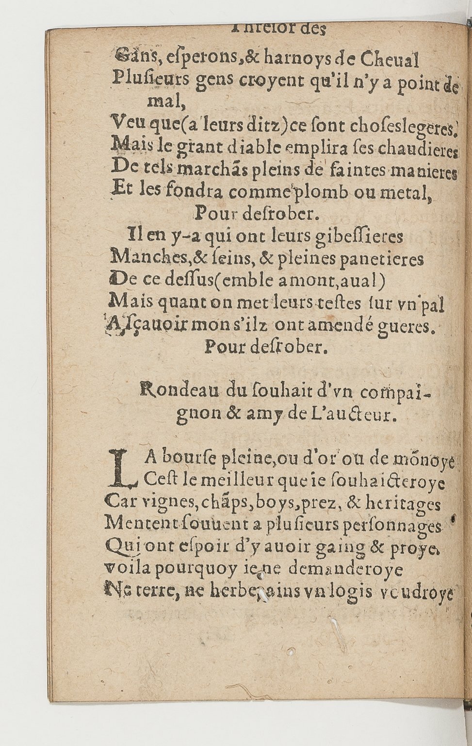 1568c. - Veuve Jean Bonfons - Trésor des joyeuses inventions du parangon de poésies - BnF Arsenal