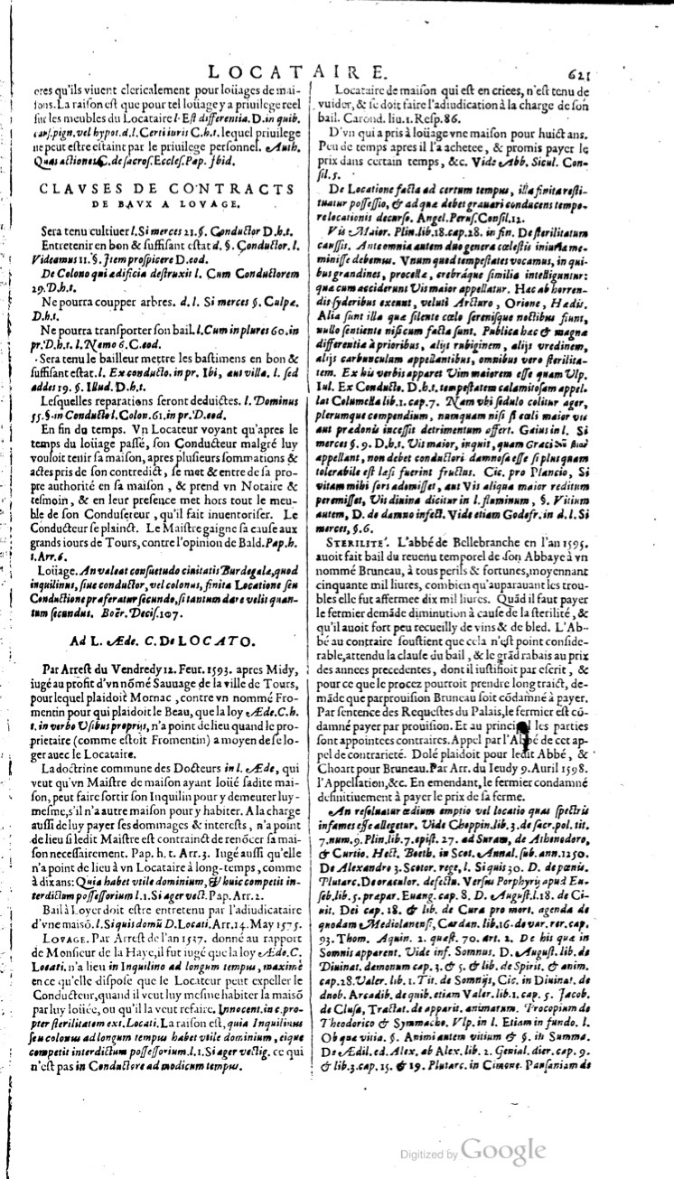 1629 - Veuve Nicolas Buon - Trésor du droit français (21754 T. 2) - BM Lyon