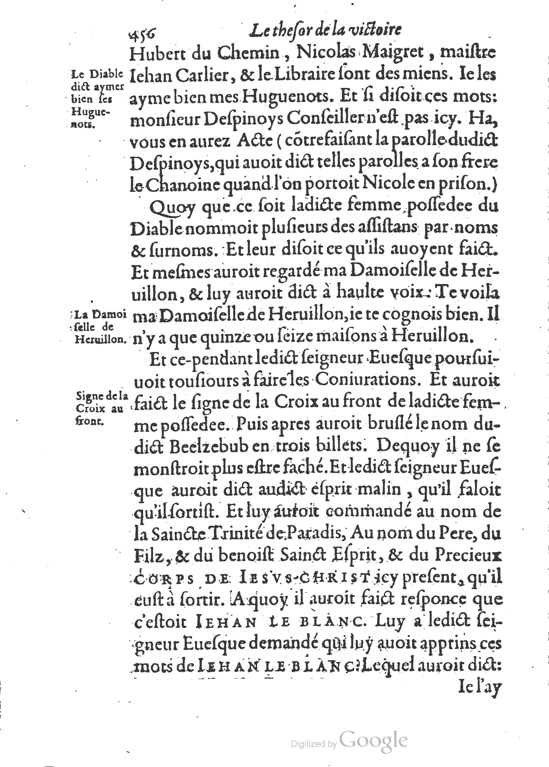 1578 - Nicolas Chesneau - Trésor et entière histoire de la triomphante victoire du corps de Dieu sur l’esprit malin - British Library 1578 - Nicolas Chesneau - Trésor et entière histoire de la triomphante victoire du corps de Dieu sur l’esprit malin - British Library