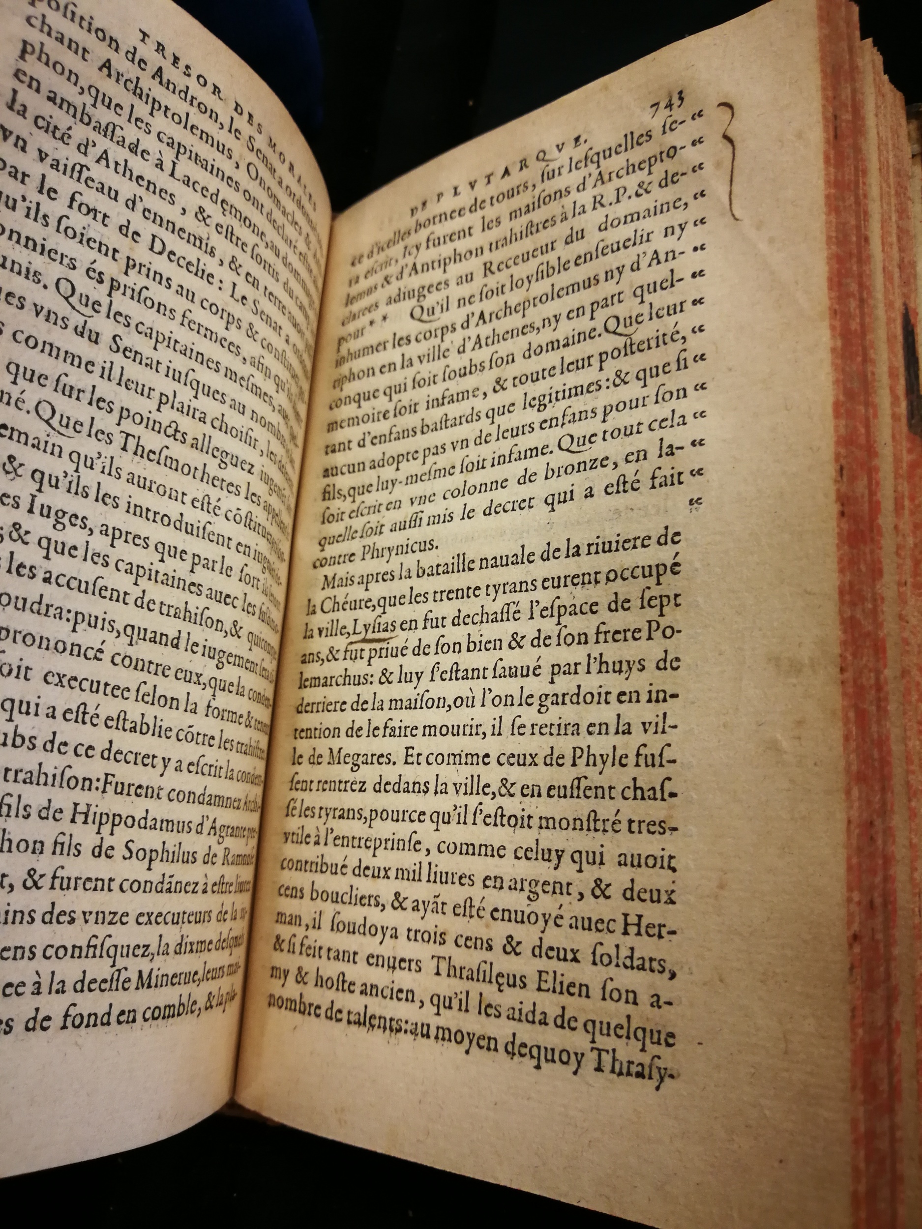 1577 - Jean Poupy - Trésor des morales de Plutarque - Les Méjanes, Aix-en-Provence 1577 - Jean Poupy - Trésor des morales de Plutarque - Les Méjanes, Aix-en-Provence