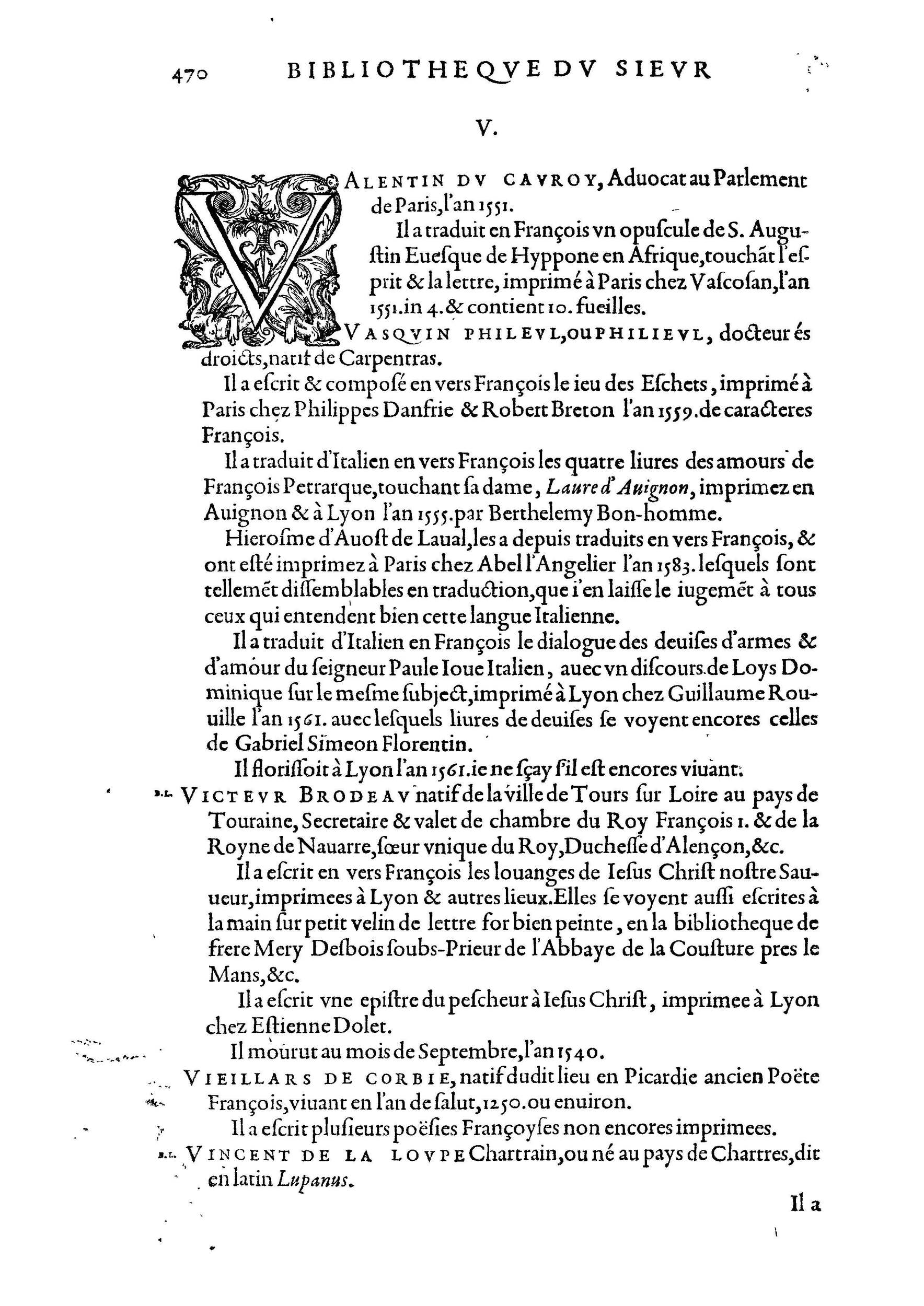 1584 - Abel L&#039;Angelier - Bibliothèques françaises - BnF