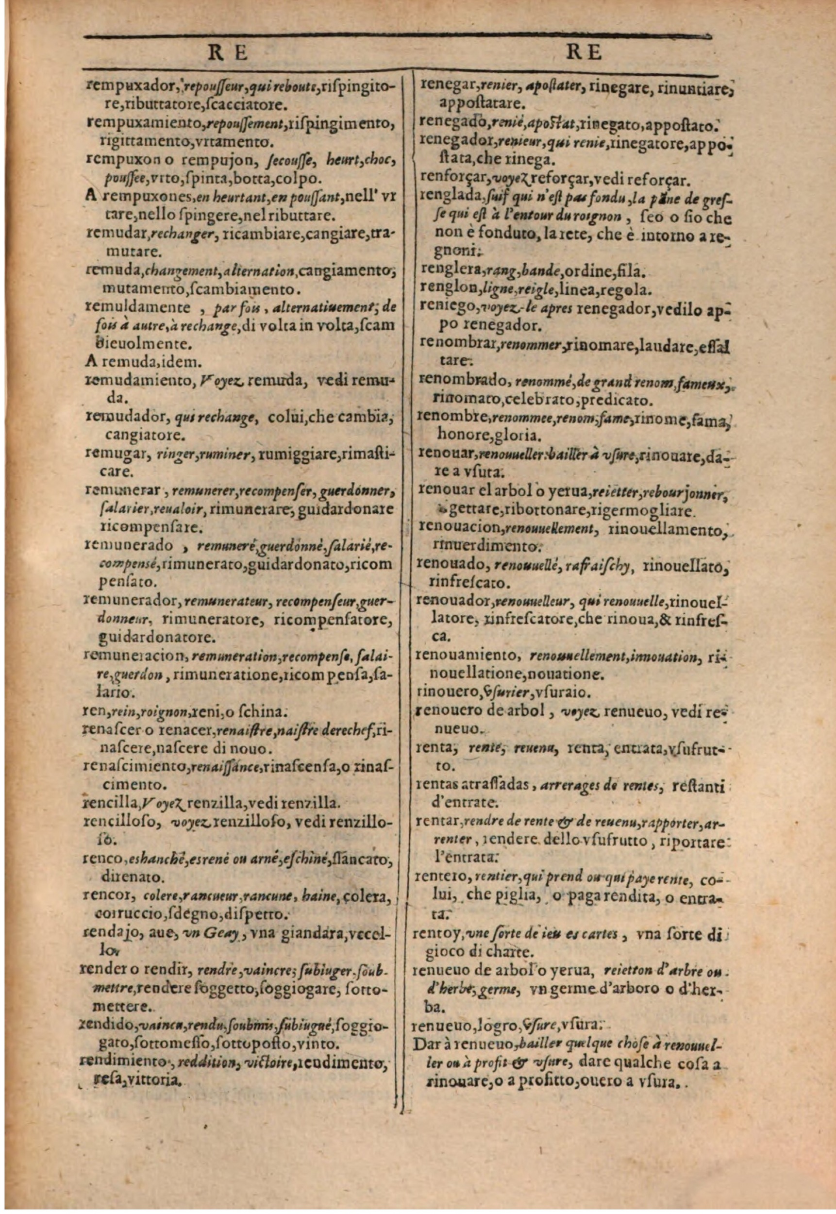 1609 - Philippe Albert et Alexandre Pernet - Trésor des trois langues française, italienne et espagnole (Première partie) - BSB Munich 1609 - Philippe Albert et Alexandre Pernet - Trésor des trois langues française, italienne et espagnole (Première partie) - BSB Munich