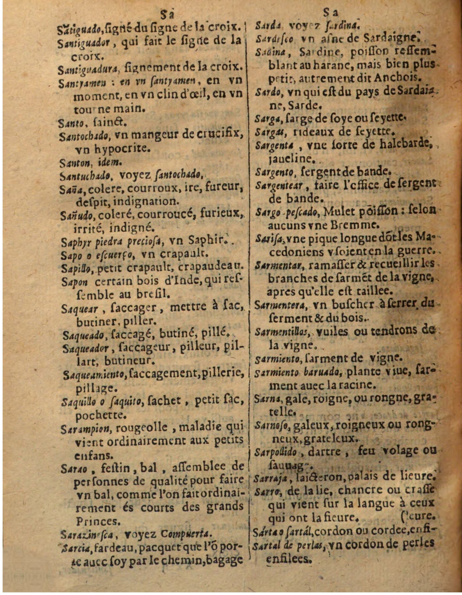 1625 - Hubert Antoine - Trésor des deux langues espagnole et française - Augsbourg