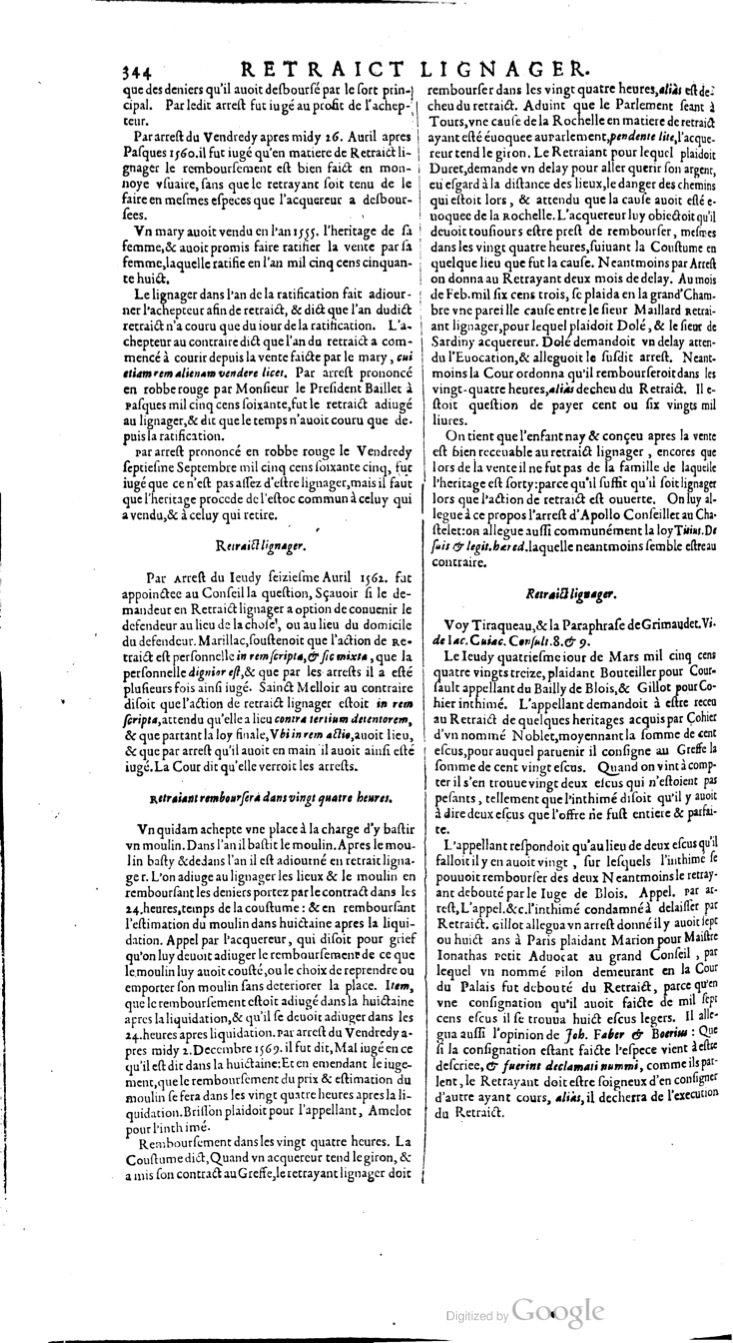 1629 - Veuve Nicolas Buon - Trésor du droit français (21754 T. 3) - BM Lyon