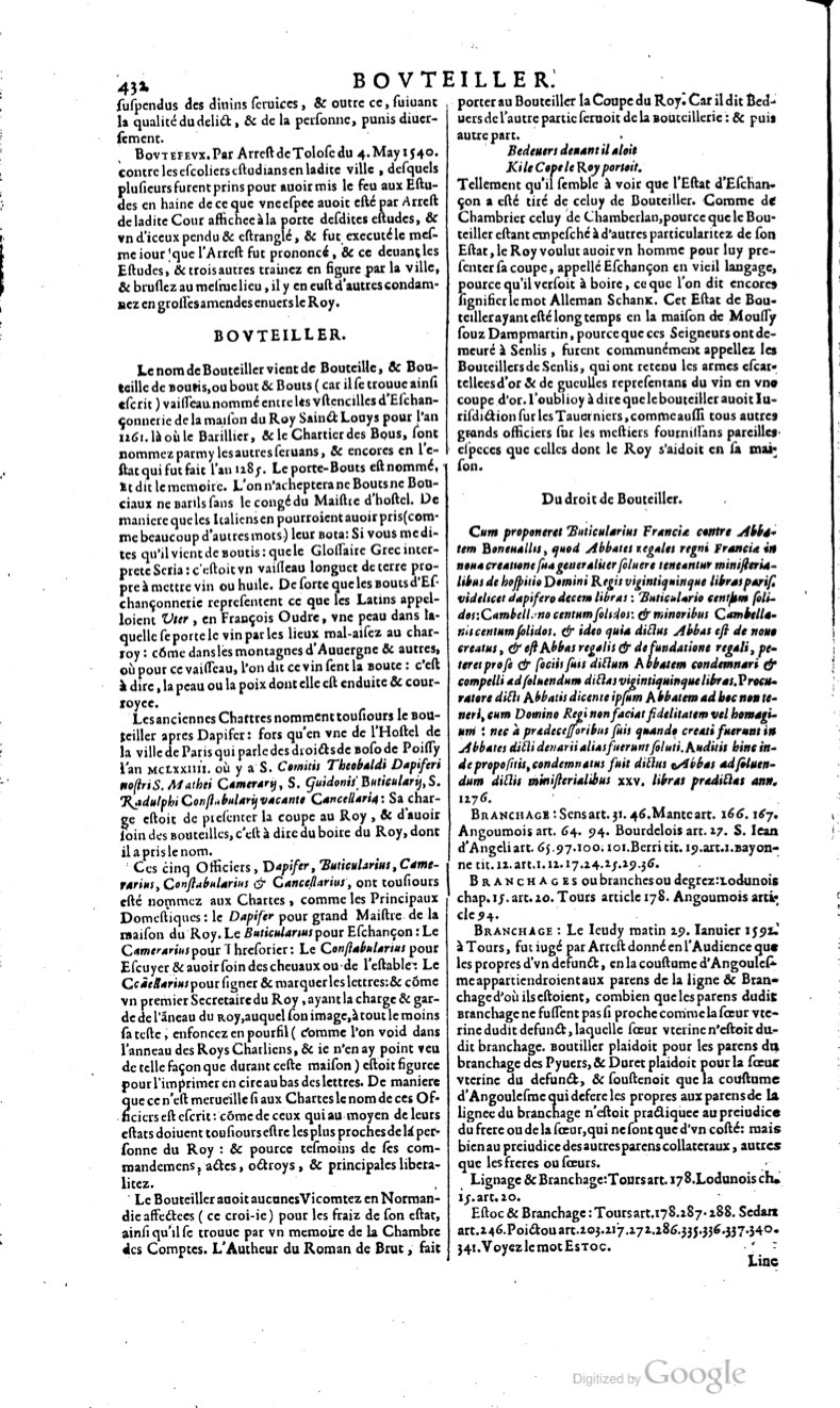 1629 - Veuve Nicolas Buon - Trésor du droit français (29620 T. 1) - BM Lyon