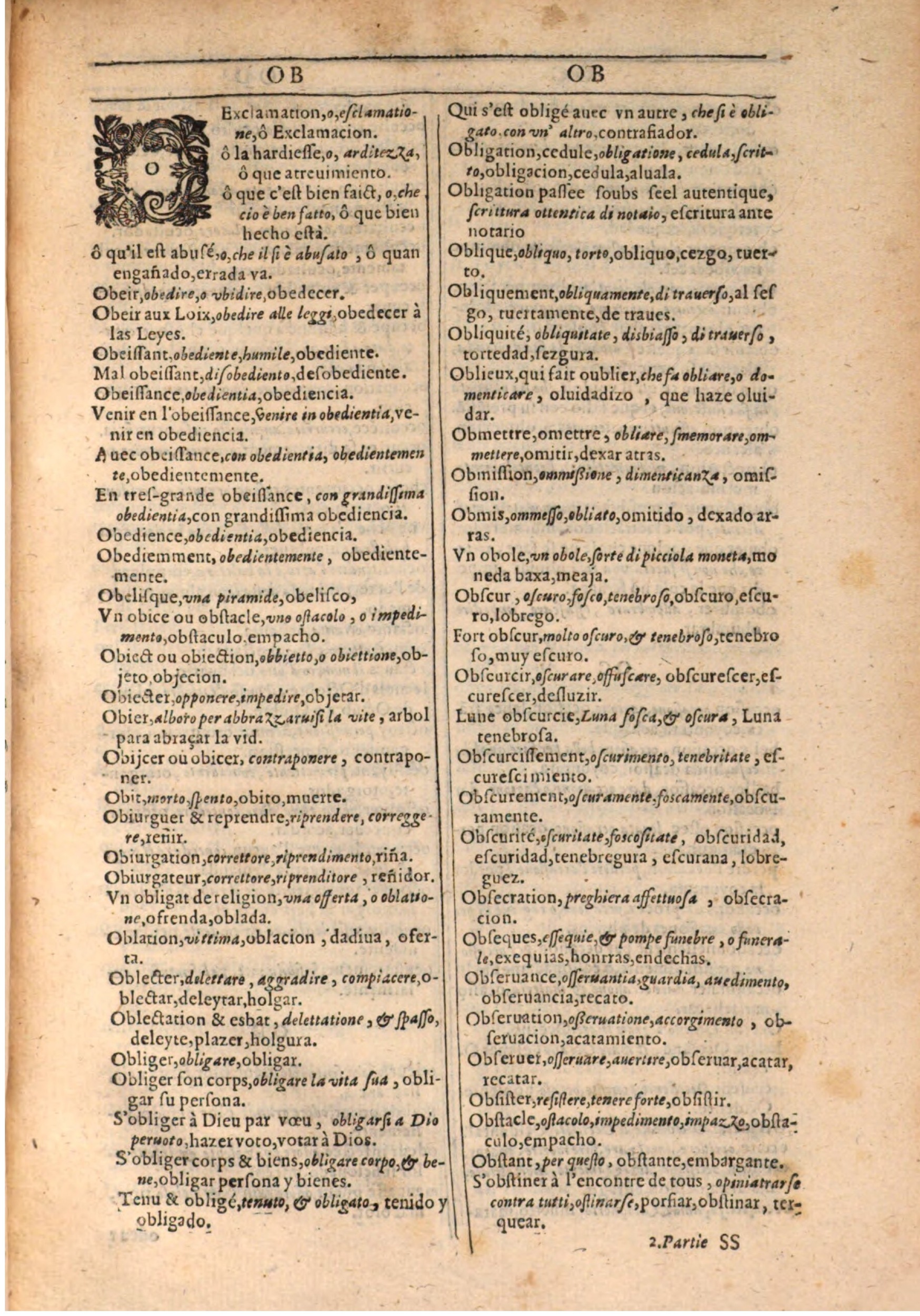 1609 - Philippe Albert et Alexandre Pernet - Trésor des trois langues française, italienne et espagnole (Seconde partie) - BSB Munich 1609 - Philippe Albert et Alexandre Pernet - Trésor des trois langues française, italienne et espagnole (Seconde partie) - BSB Munich