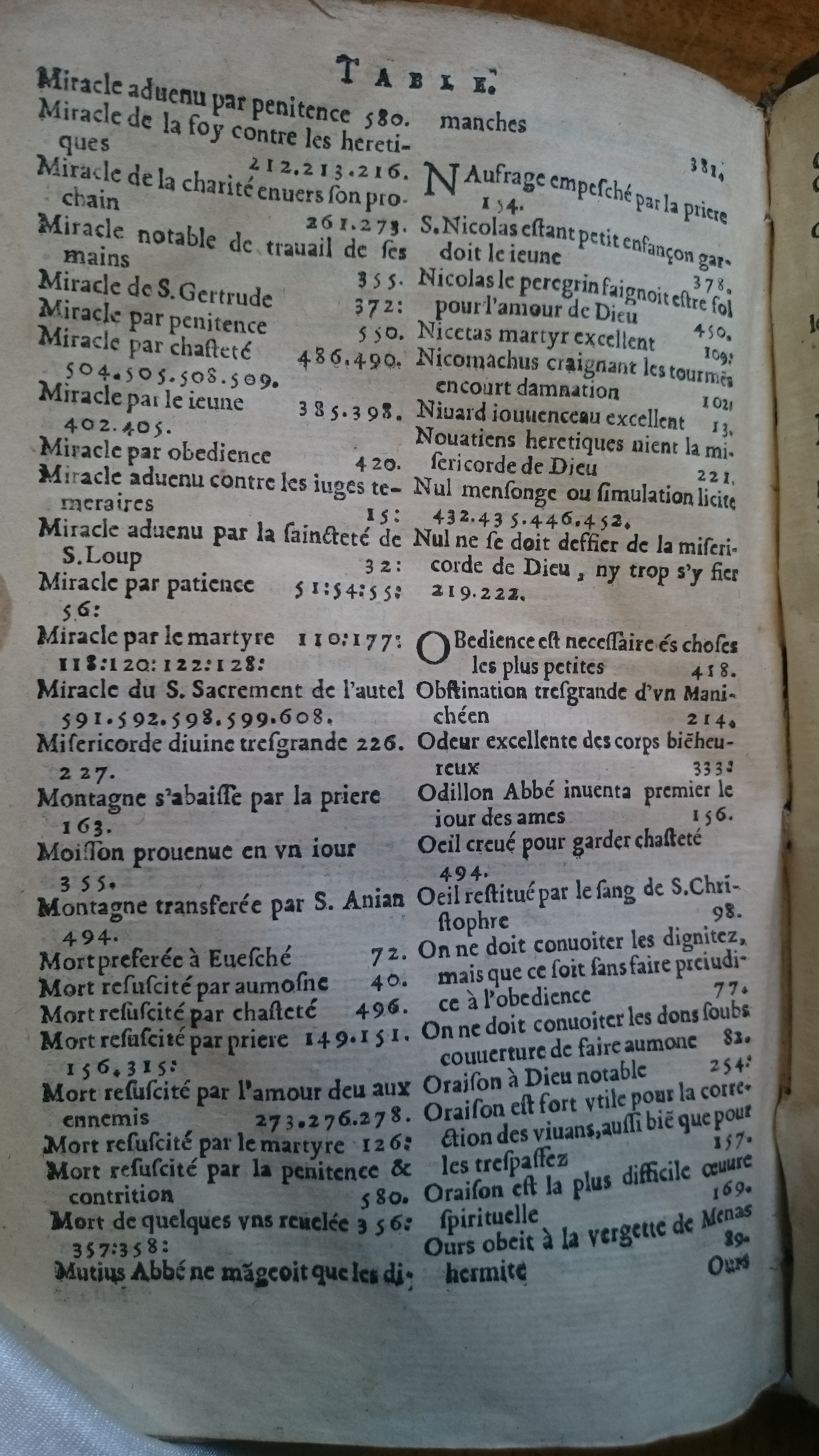 1585 - Jean Bogard - Trésor des faits et dits mémorables des hommes saints et illustres - Douai Quincy