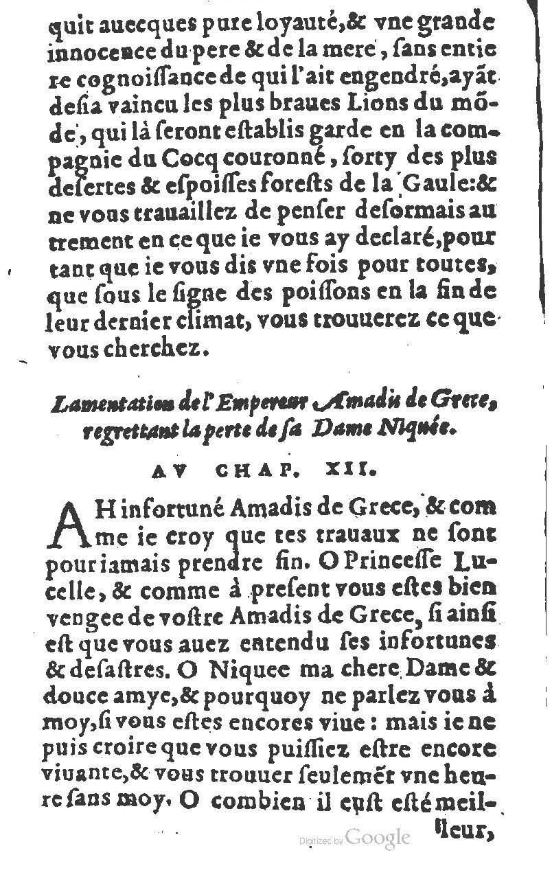 1582 - Jean Huguetan - Trésor des Amadis T. 1 - BM Lyon