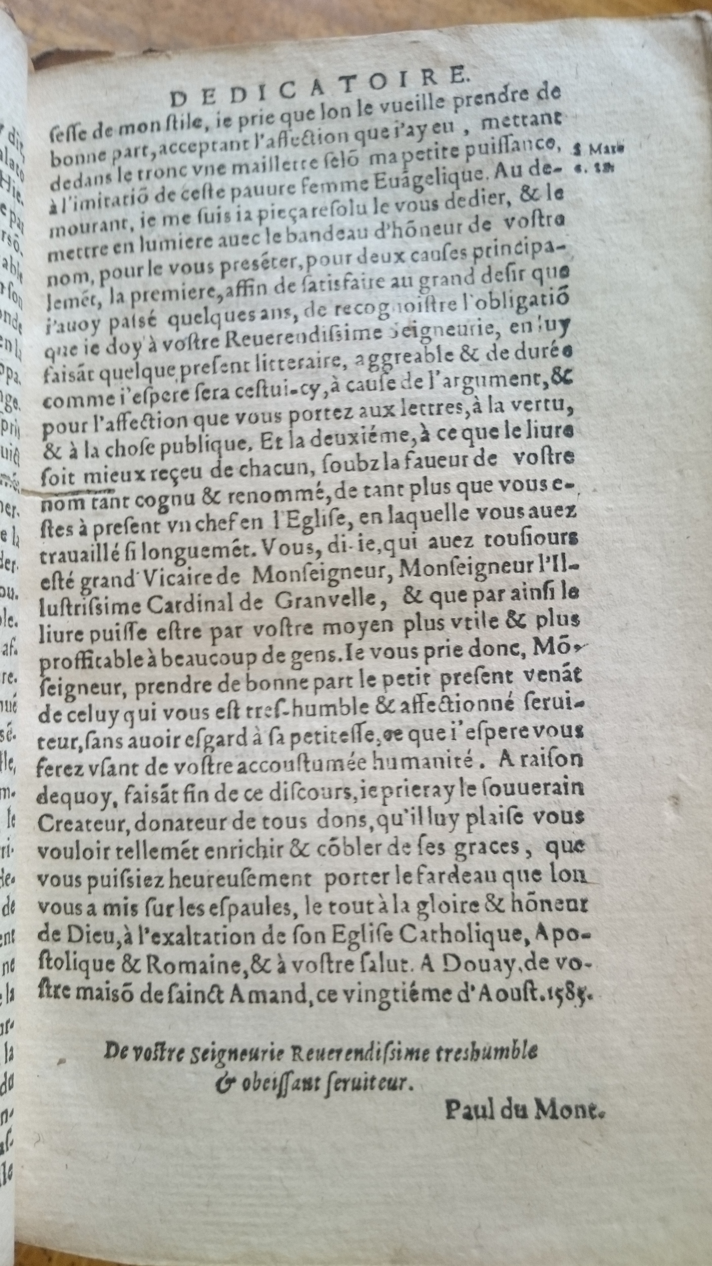 1599 - Balthazar Bellère - Trésor des faits et dits mémorables des hommes saints et illustres - Douai Quincy