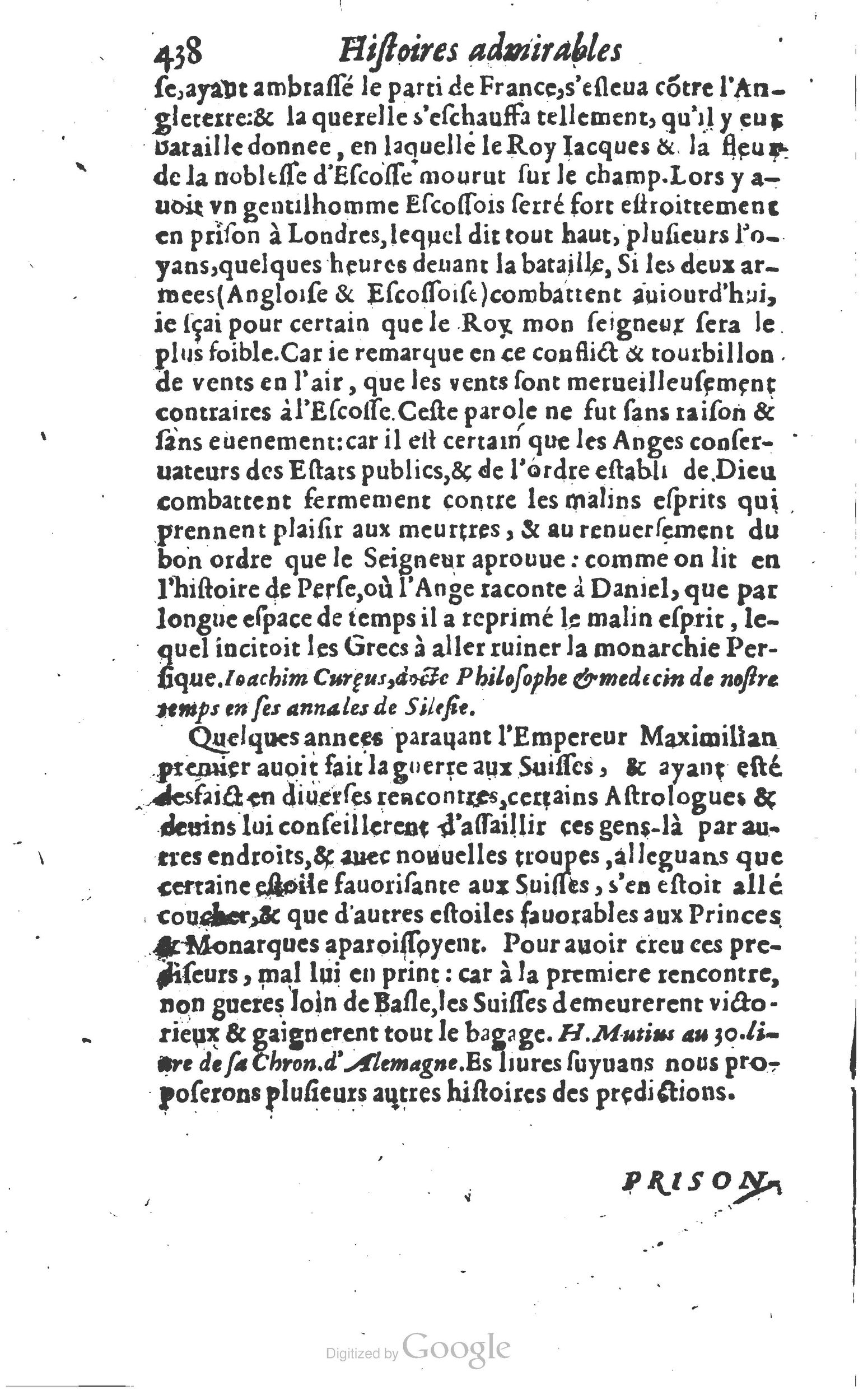 1610 - Paul Marceau - Trésor d’histoires admirables et mémorables - Princeton