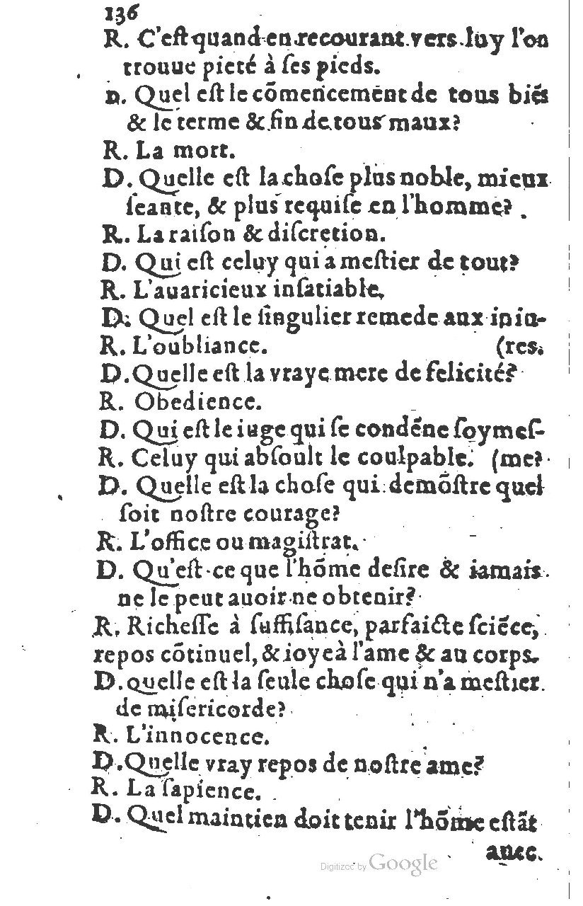1581 - Nicolas Bonfons  - Trésor des sentences dorées - Princeton