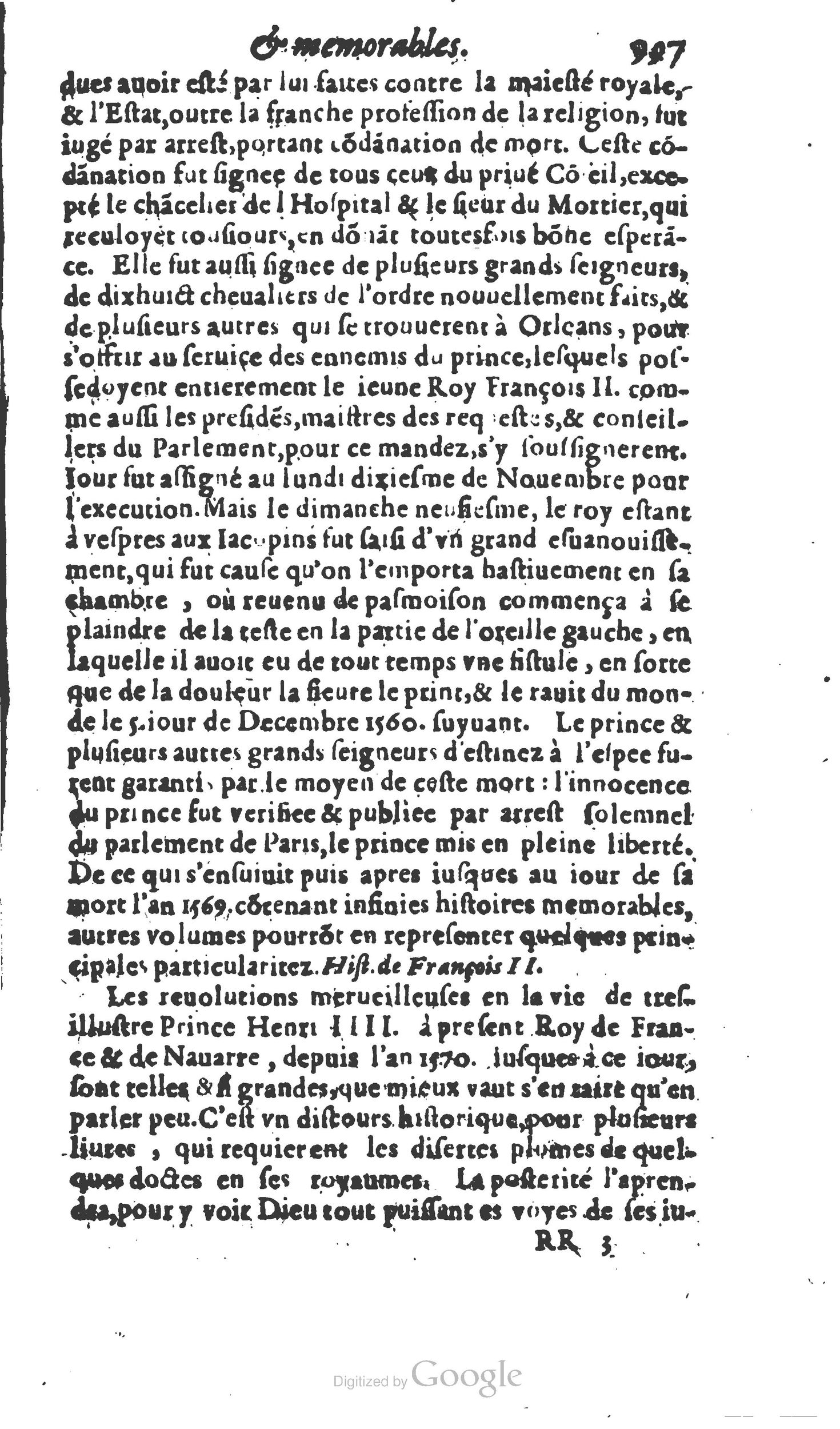 1610 - Paul Marceau - Trésor d’histoires admirables et mémorables - Princeton
