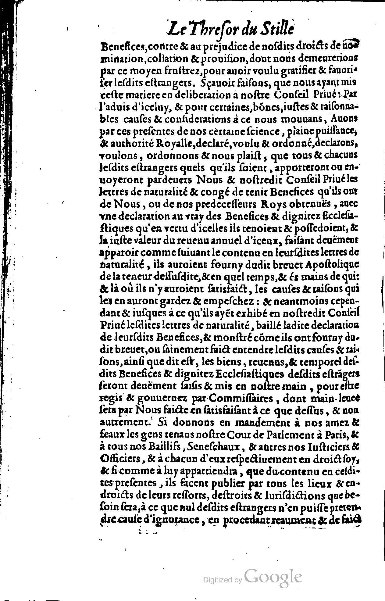 1614 - Jean Richer - Trésor du nouveau style et protocole de la chancellerie de France - BSB Munich