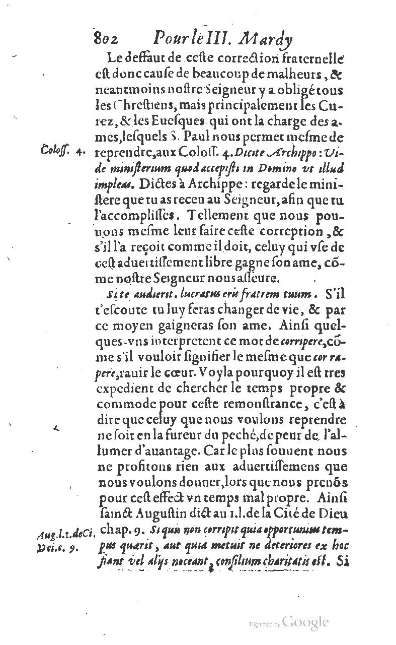1607 - Nicolas Du Fossé - Trésor quadragésimal - T 01 - BM Lyon